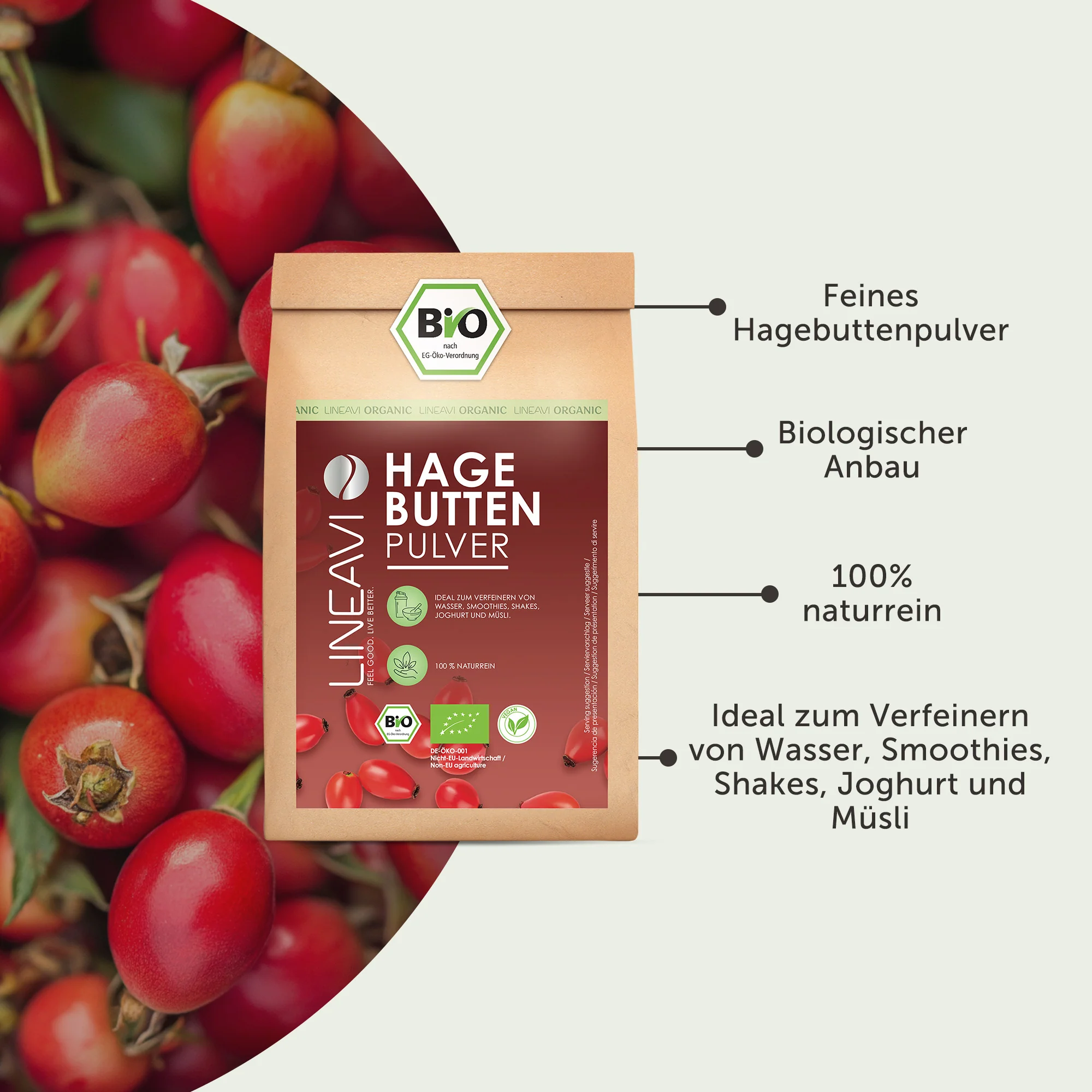 Doppelpack: Hagebuttenpulver bio (2x1000g) - Image 4