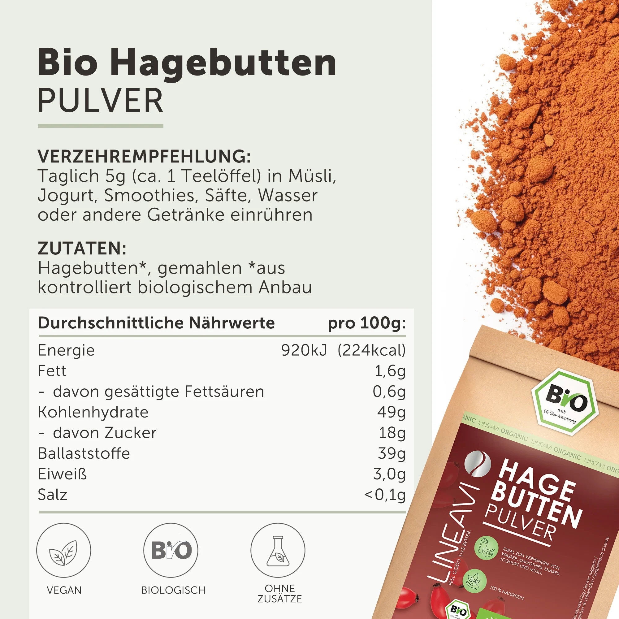 Doppelpack: Hagebuttenpulver bio (2x1000g) - Image 6
