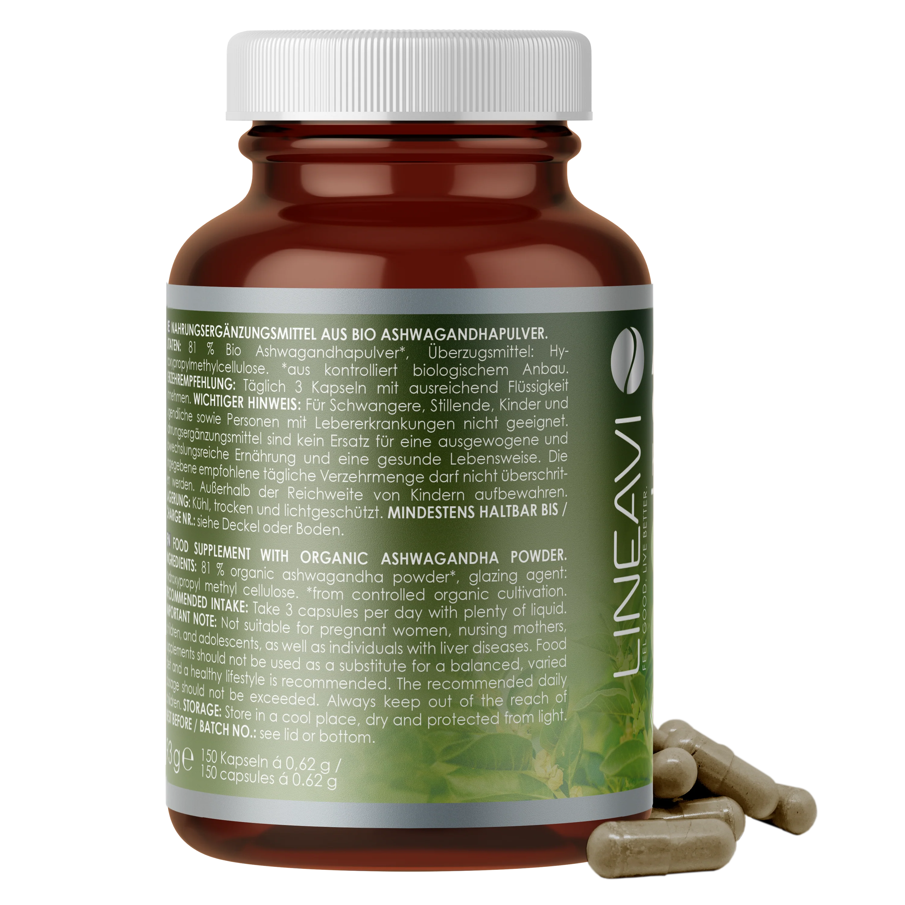 Ashwagandha Kapseln bio (150 Kapseln) - Image 3