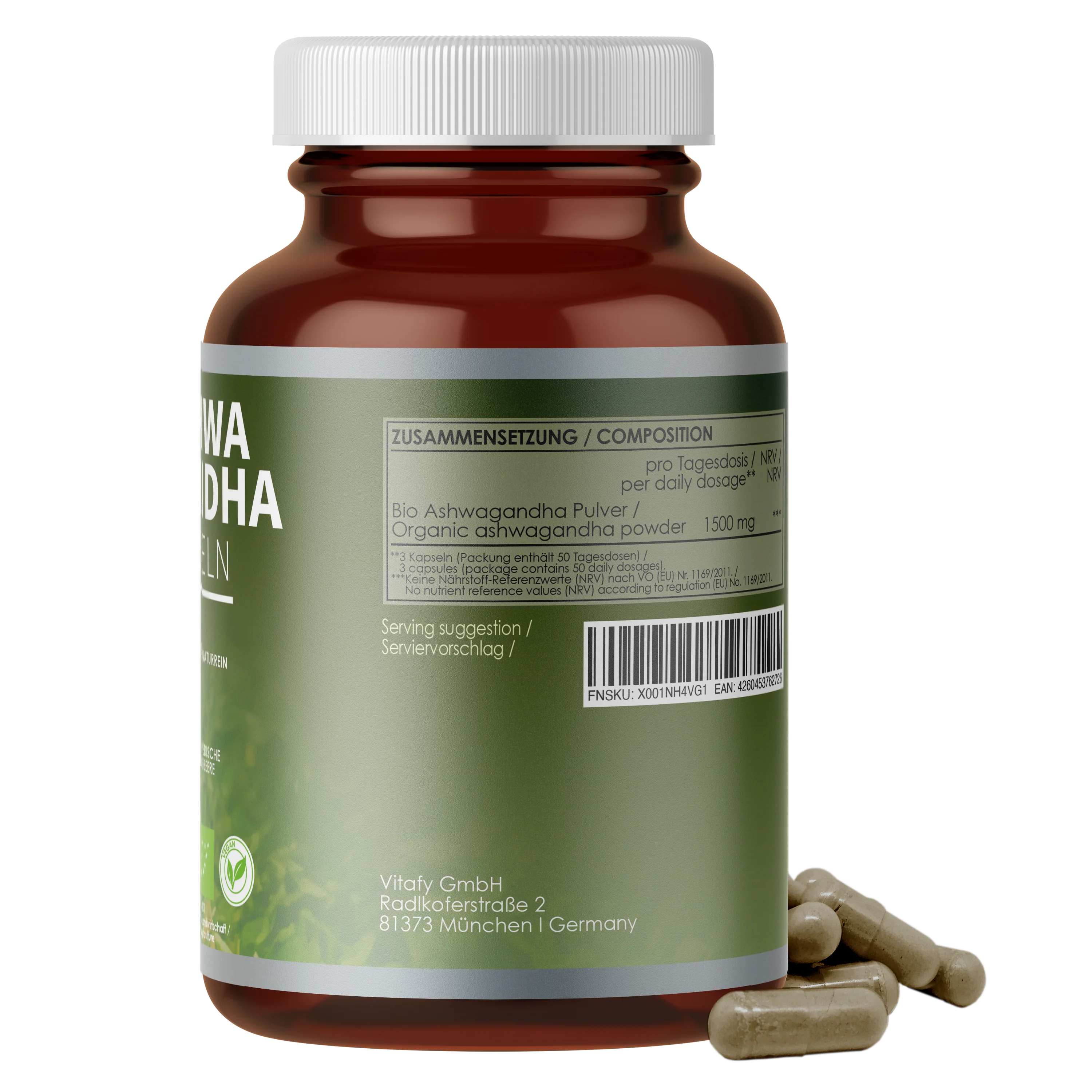 Ashwagandha Kapseln bio (150 Kapseln) - Image 4