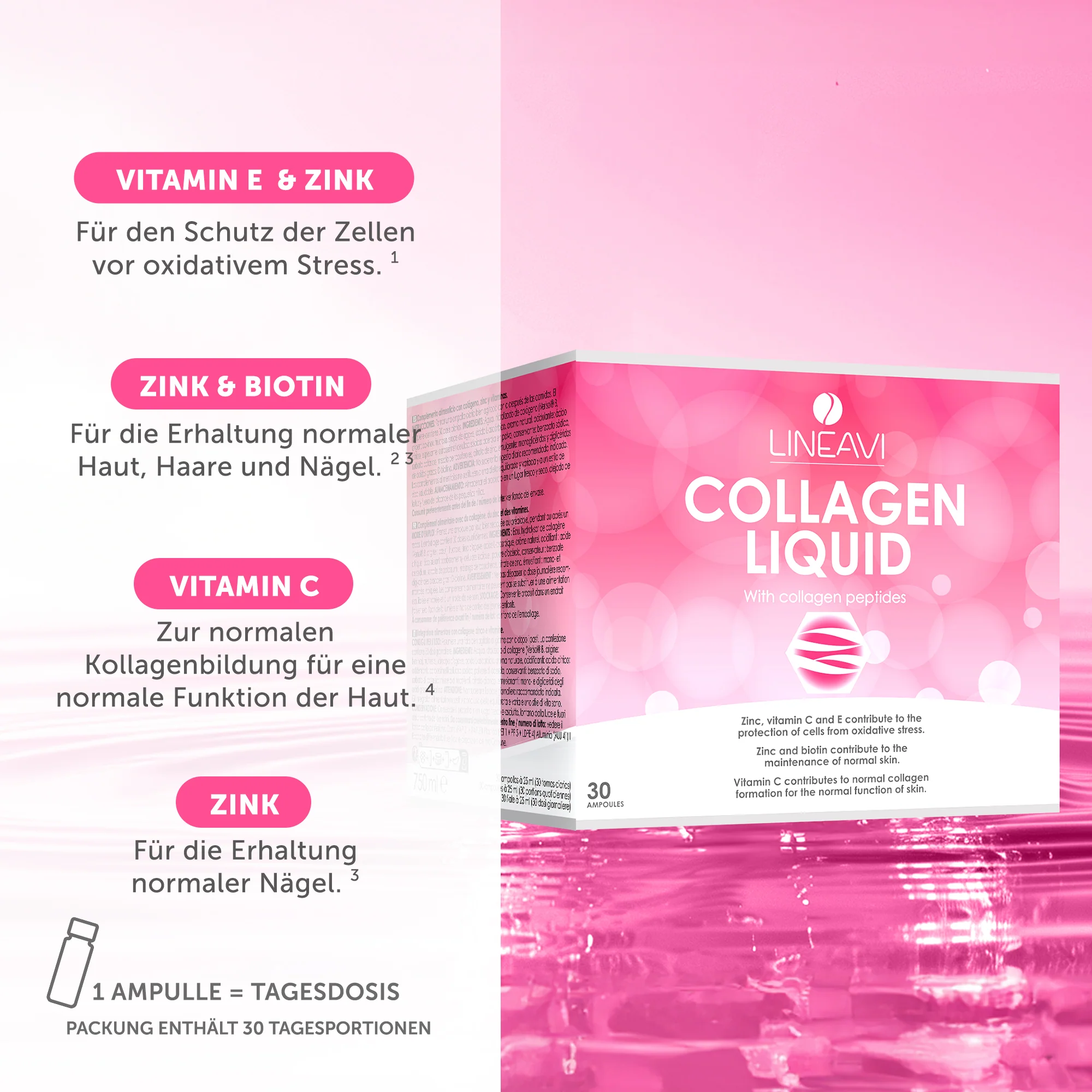 Kollagen Liquid 2-Monatspackung (2x30x25ml Trinkfläschchen) - Image 4