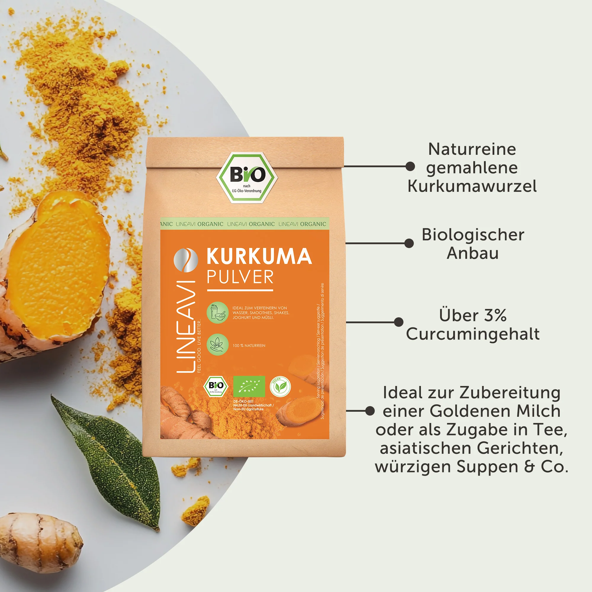 Kurkumapulver bio (1000g) - Image 3