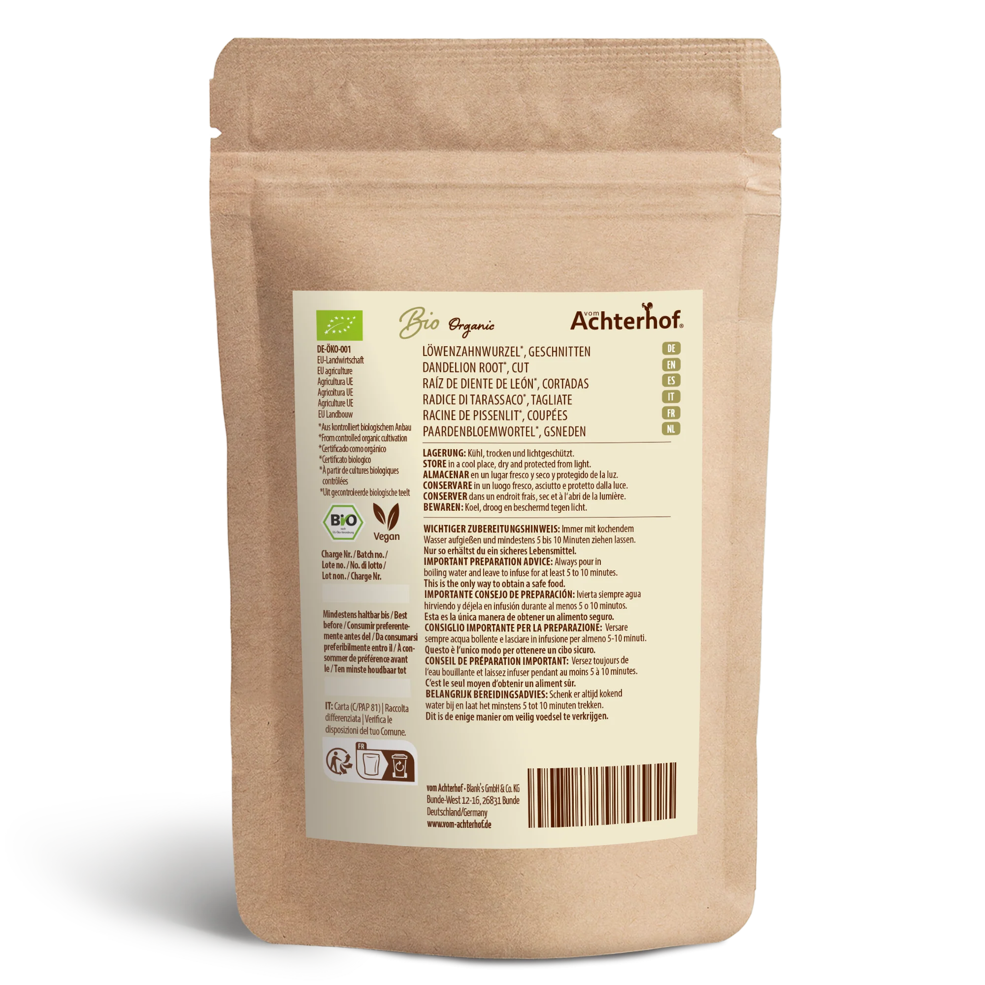 Löwenzahnwurzel geschnitten Bio (250g) - Image 2