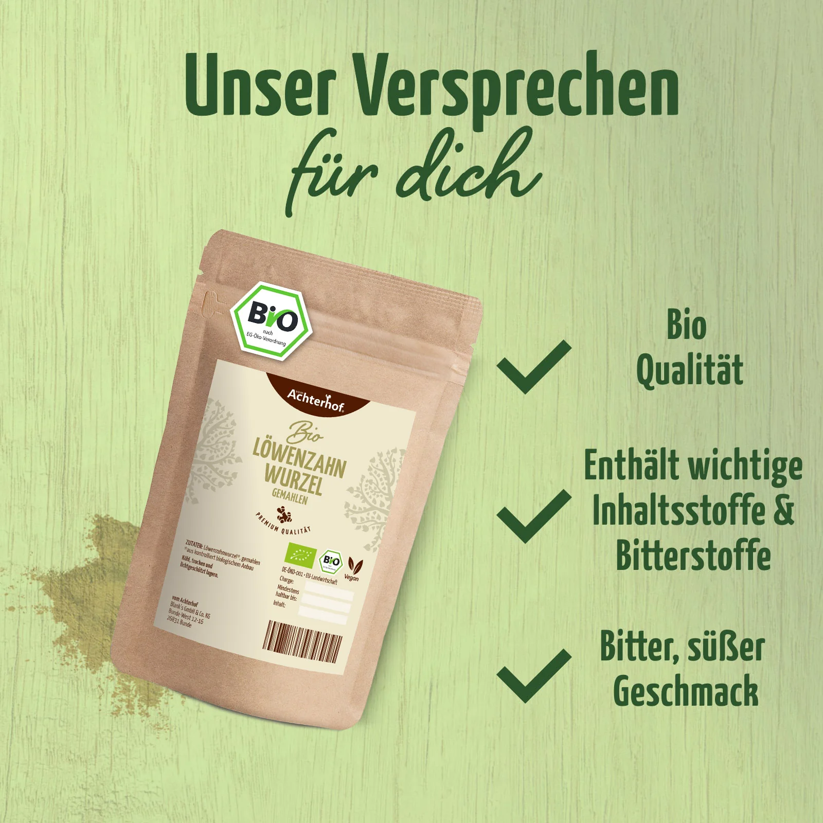 Löwenzahnwurzel Pulver Bio (500g) - Image 3