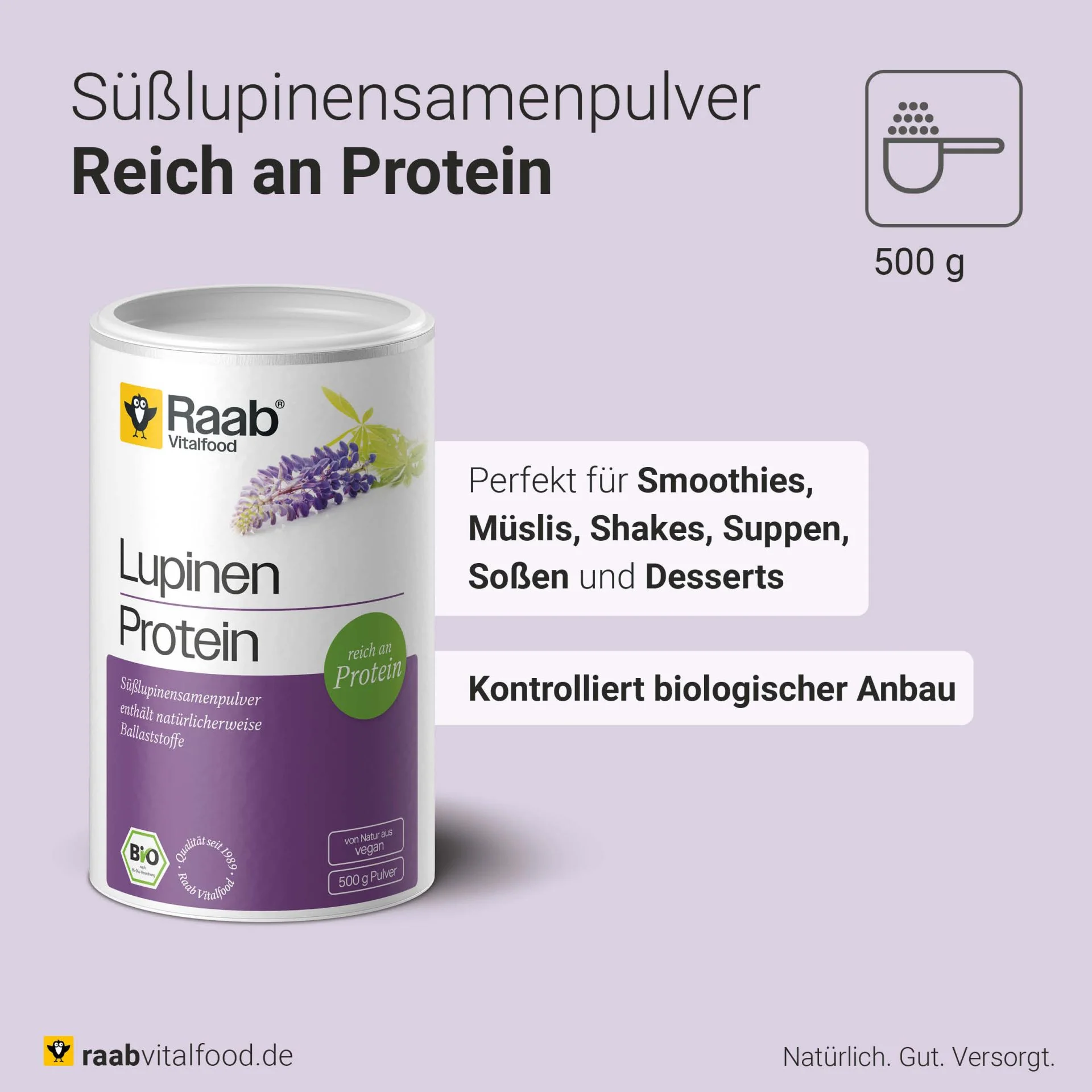 Bio Lupinen Protein Pulver (500g) - Image 2