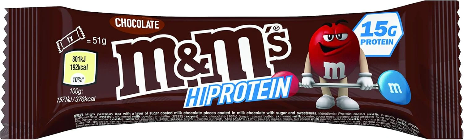 M&Ms Hi-Protein Bar (12x51g) - Image 3