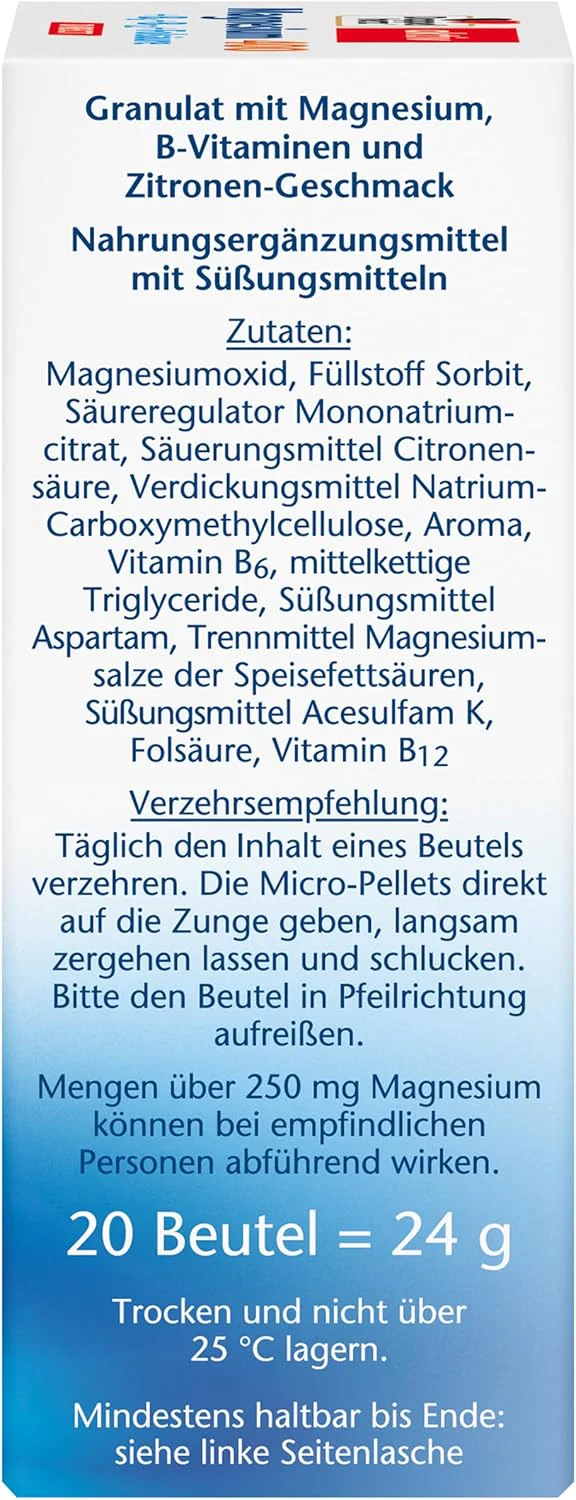 Magnesium 400 + B-Vitamine direct (20 Portionsbeutel) - Image 2