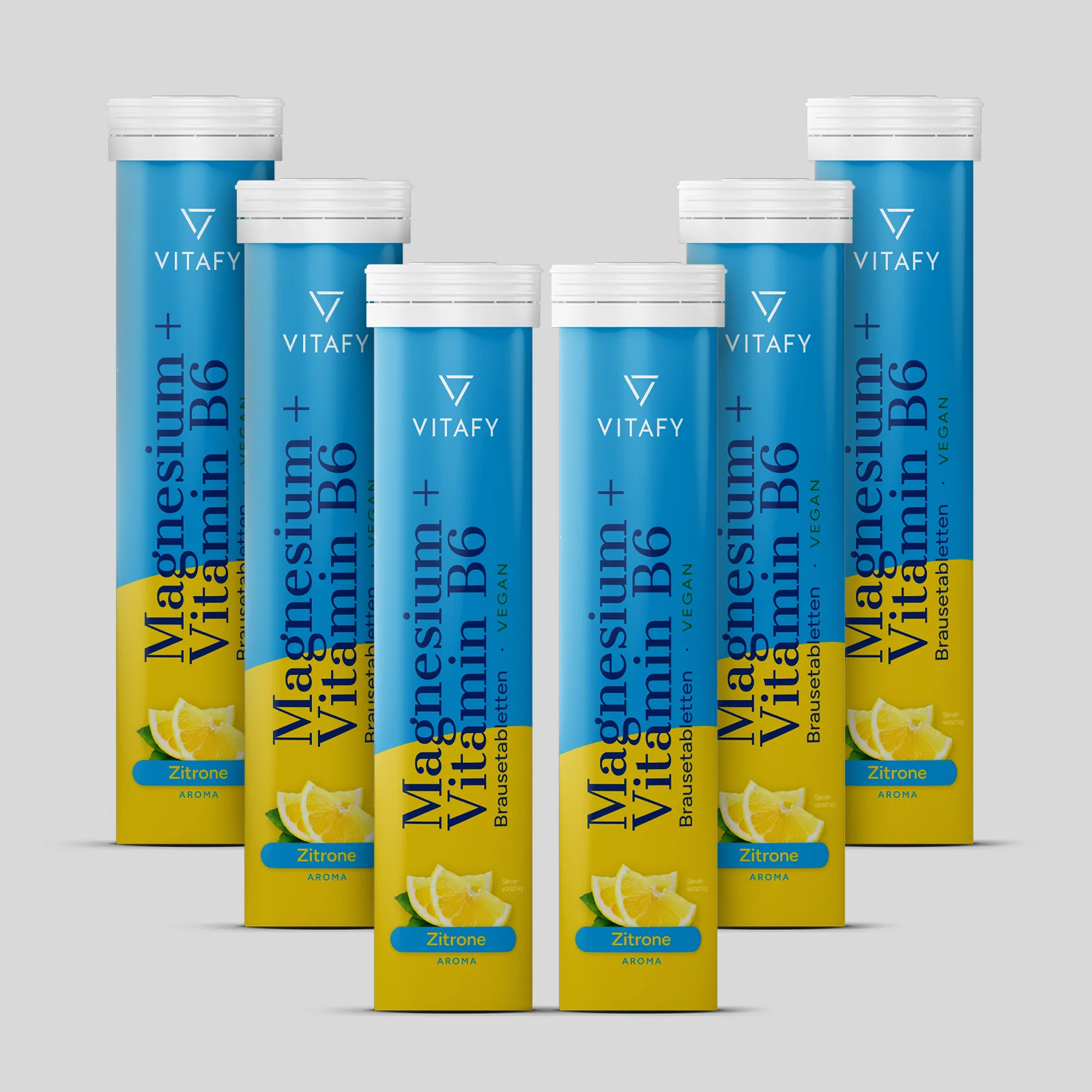 Magnesium + Vitamine B6 - Lemon (20 bruistabletten) - 6 Pack