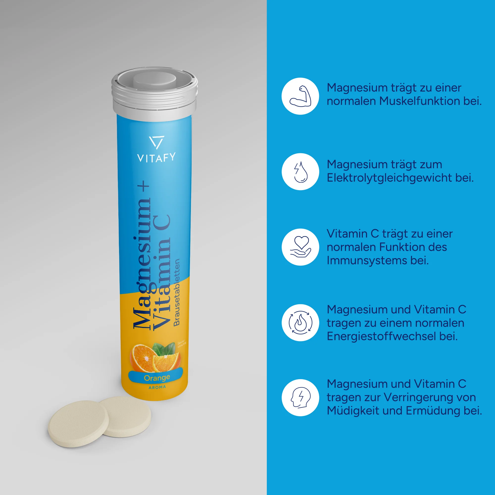 Magnesium + Vitamine C - Orange (20 bruistabletten) - 6 Pack - Image 4