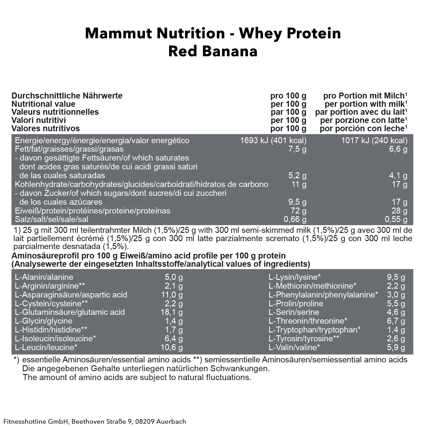 Mammut Whey Protein (1000g) - Image 12