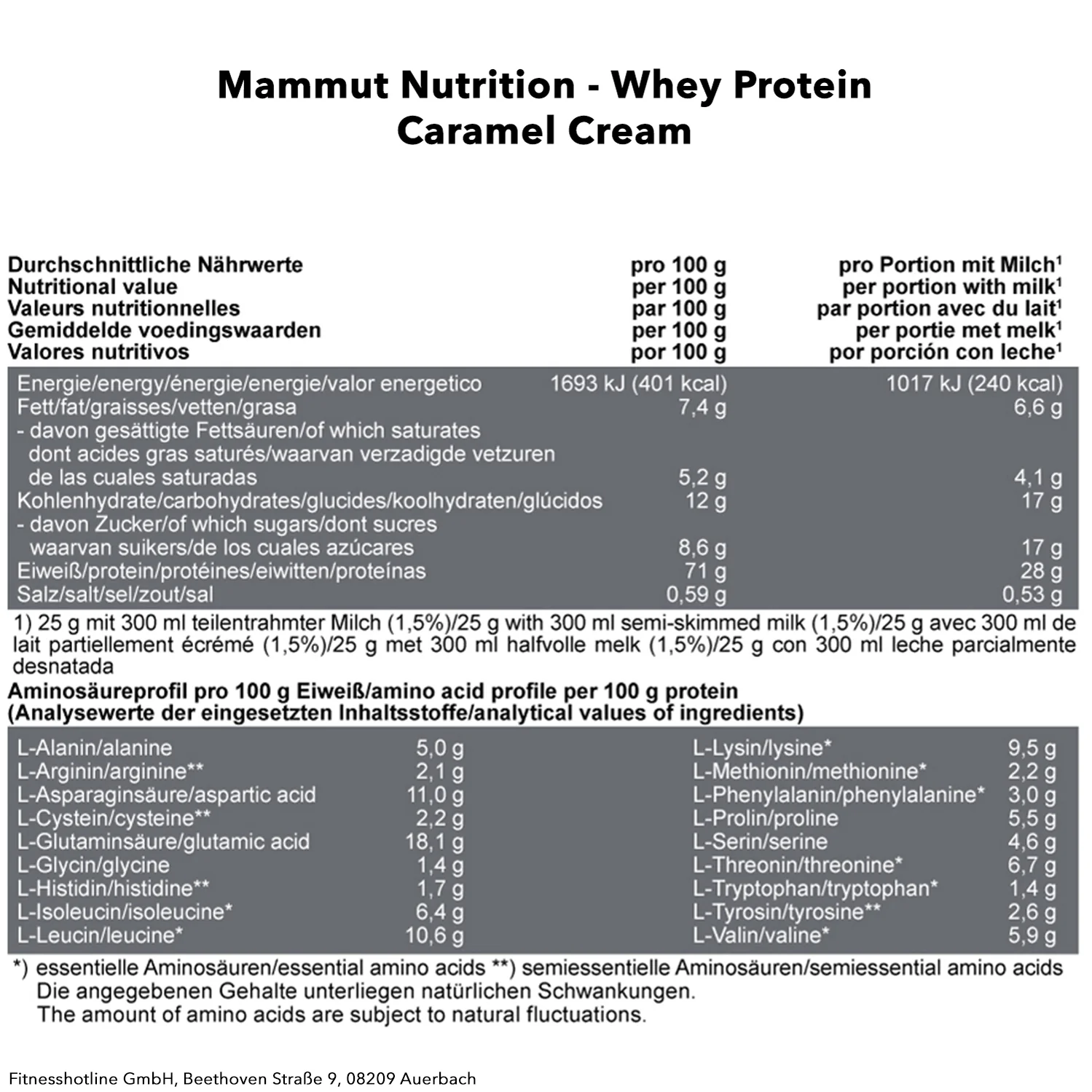 Mammut Whey Protein (1000g) - Image 15