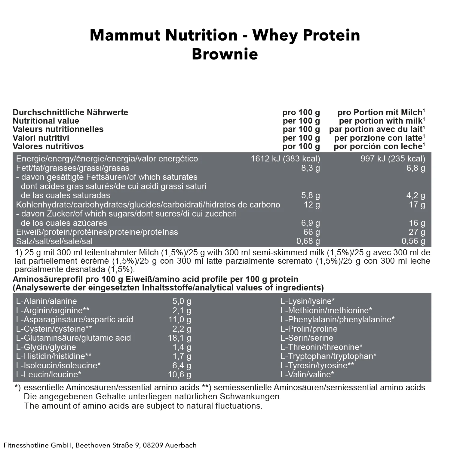 Mammut Whey Protein (1000g) - Image 18