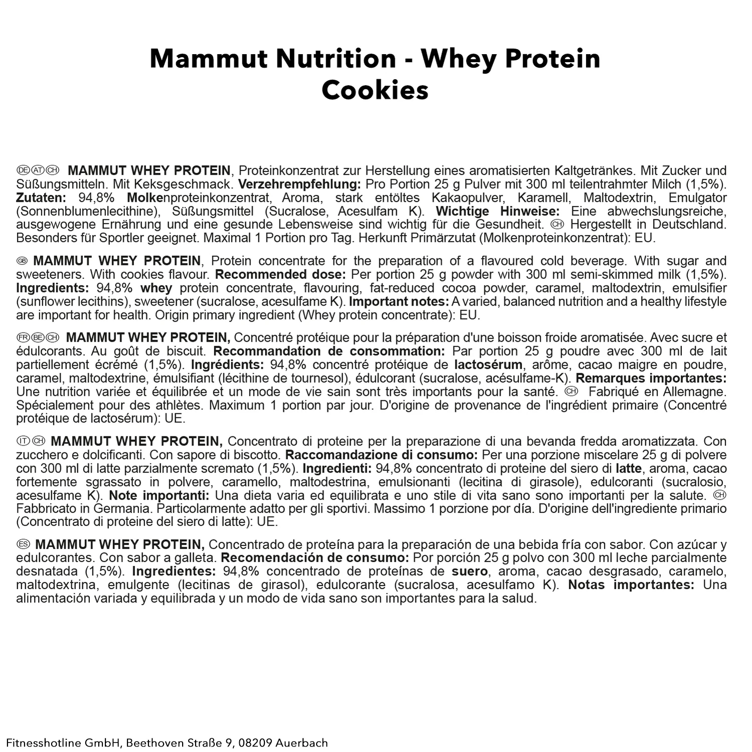Mammut Whey Protein (1000g) - Image 20