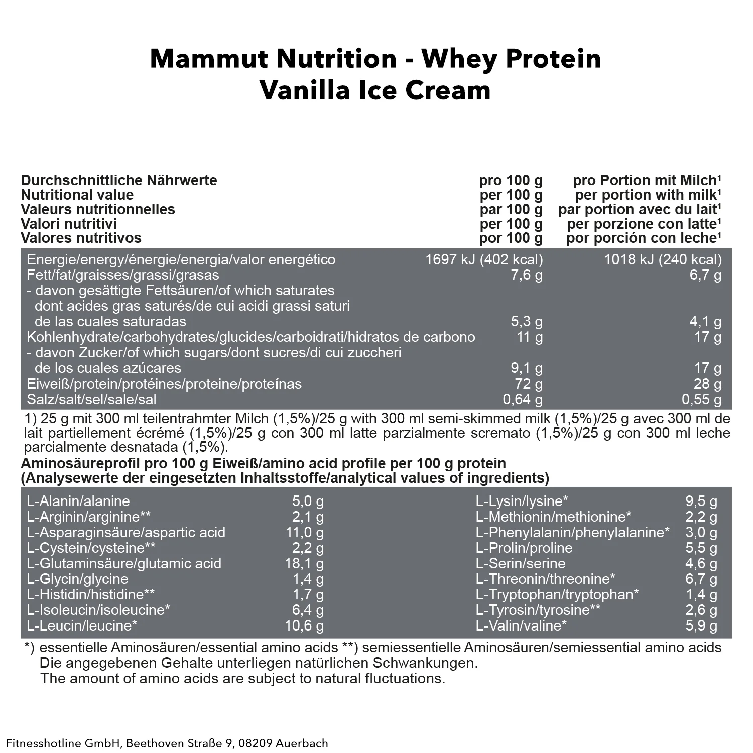 Mammut Whey Protein (1000g) - Image 9