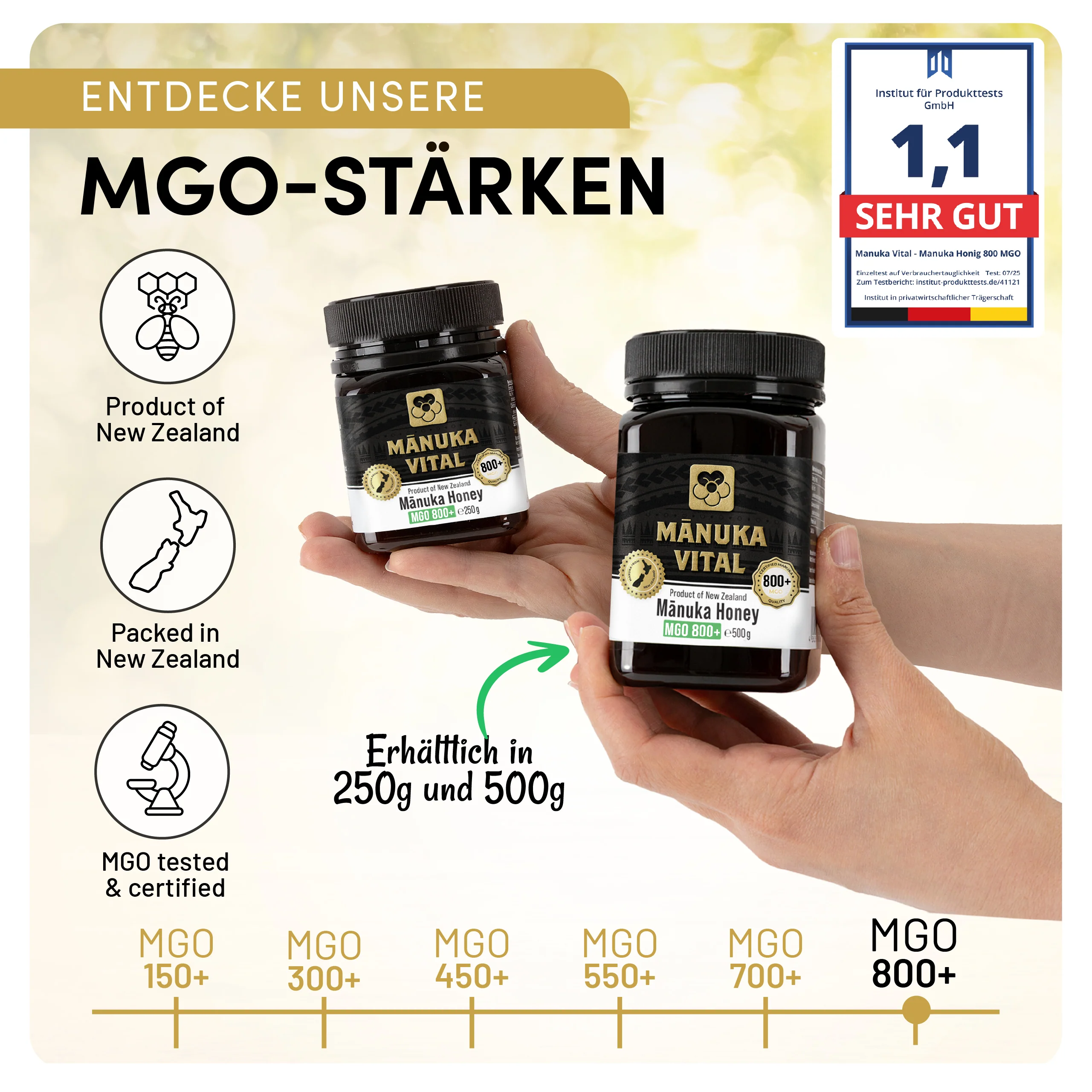 Manuka Vital Honig MGO 800+ (500g) - Image 3