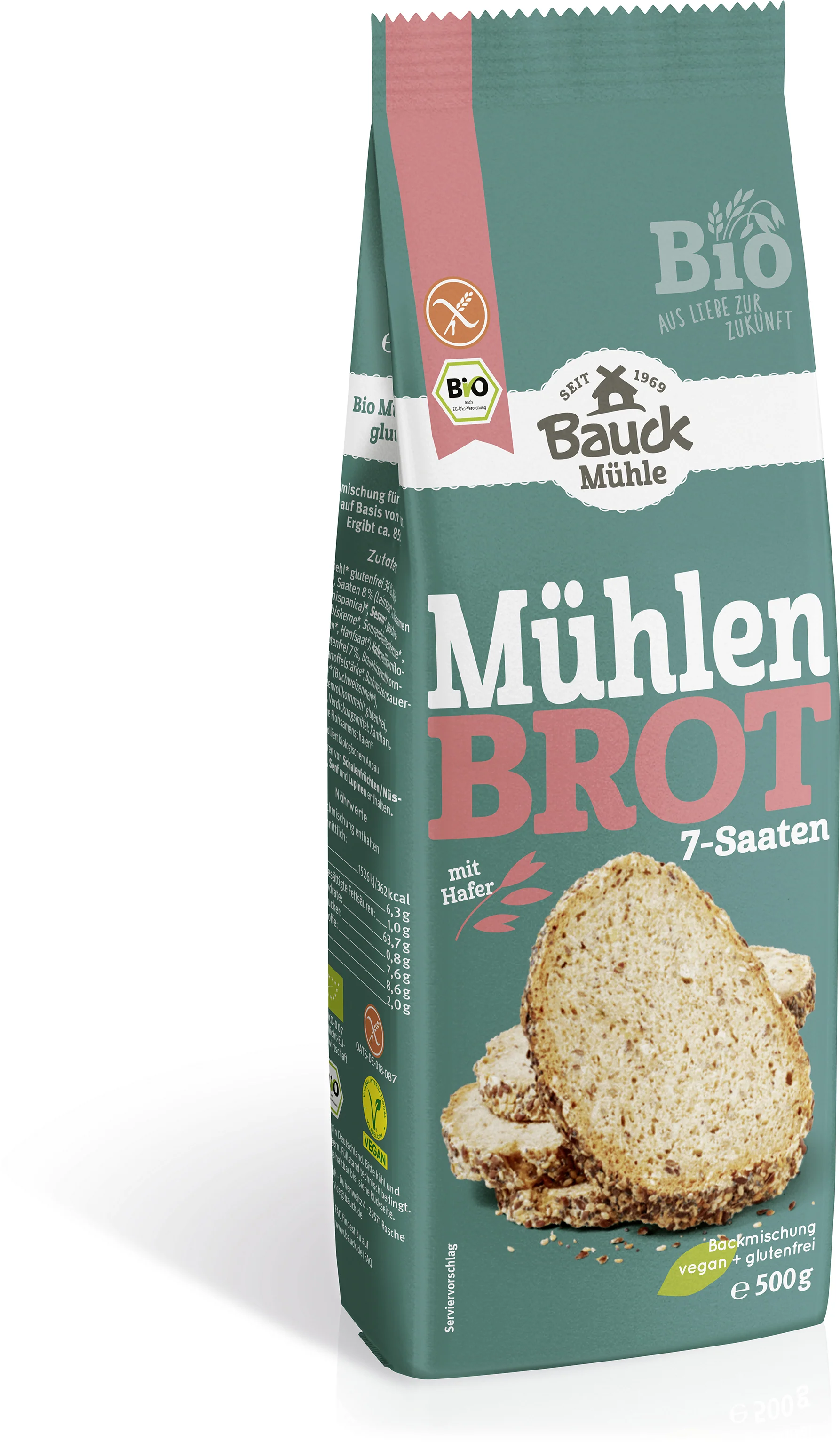 Mühlenbrot 7-Saaten Backmischung bio (500g)