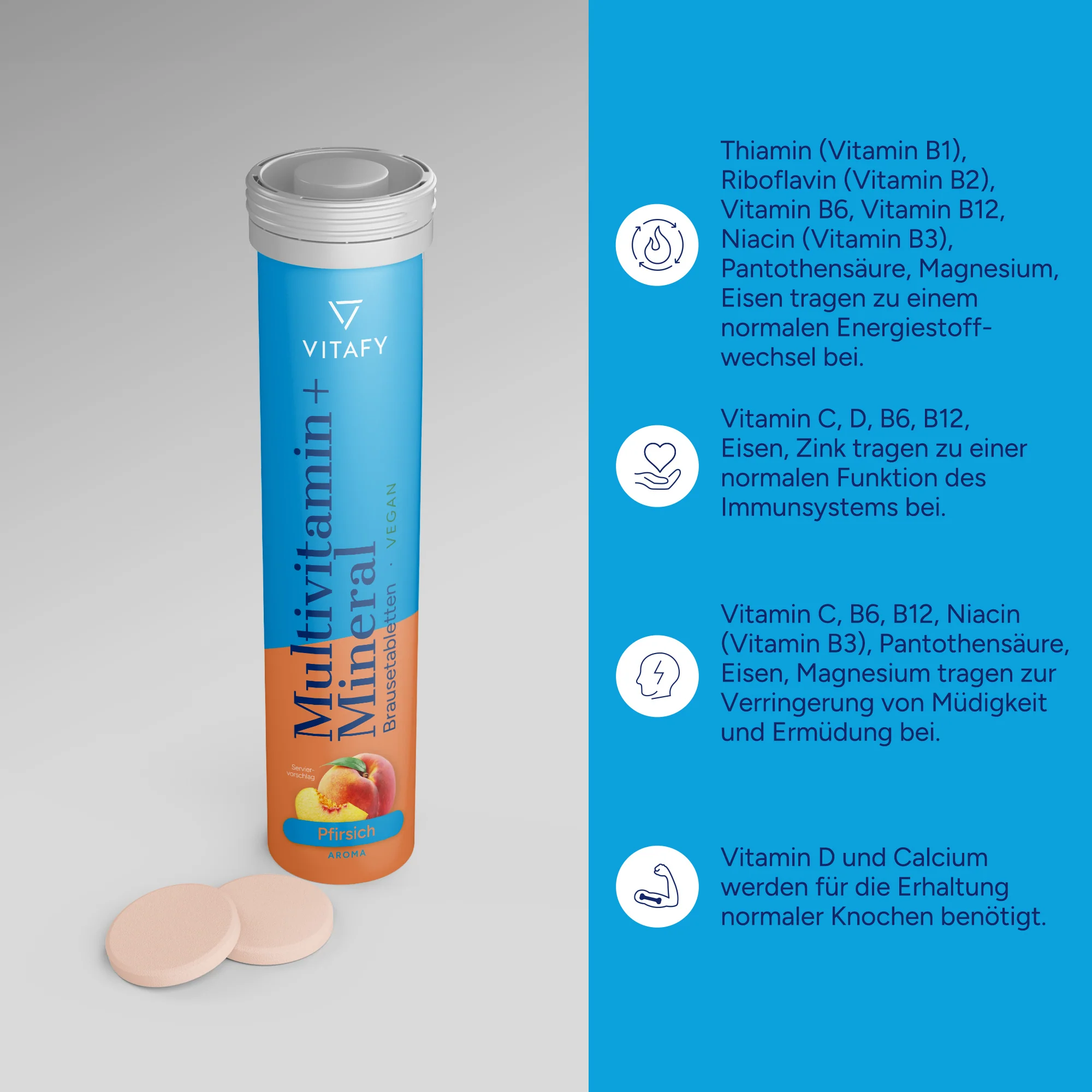 Multivitamine + Mineraal - Peach (20 bruistabletten) - Image 3