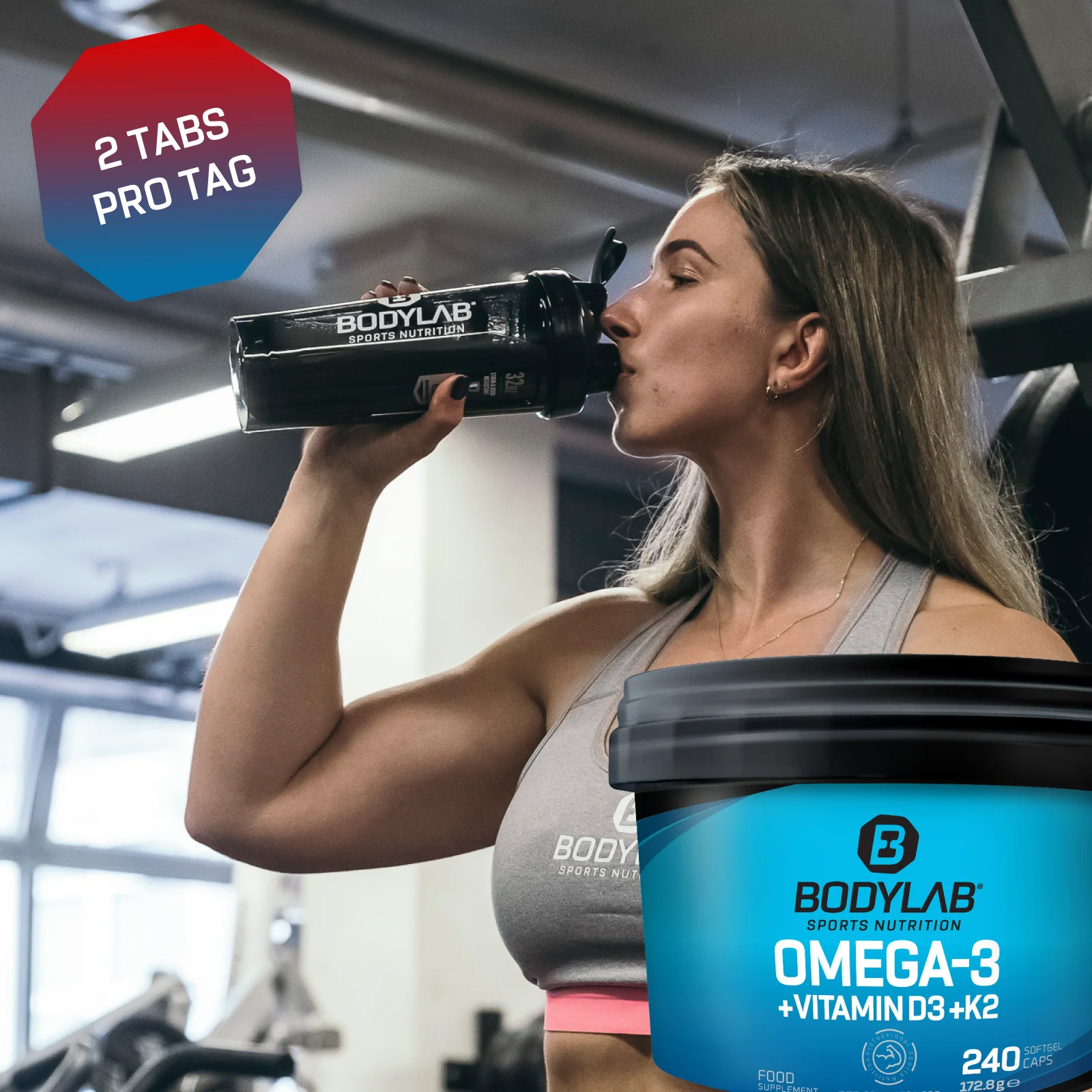 Omega-3 + D3 + K2 (omega-3 triglyceride + vitamins)  (240 softgel capsules) - Image 9