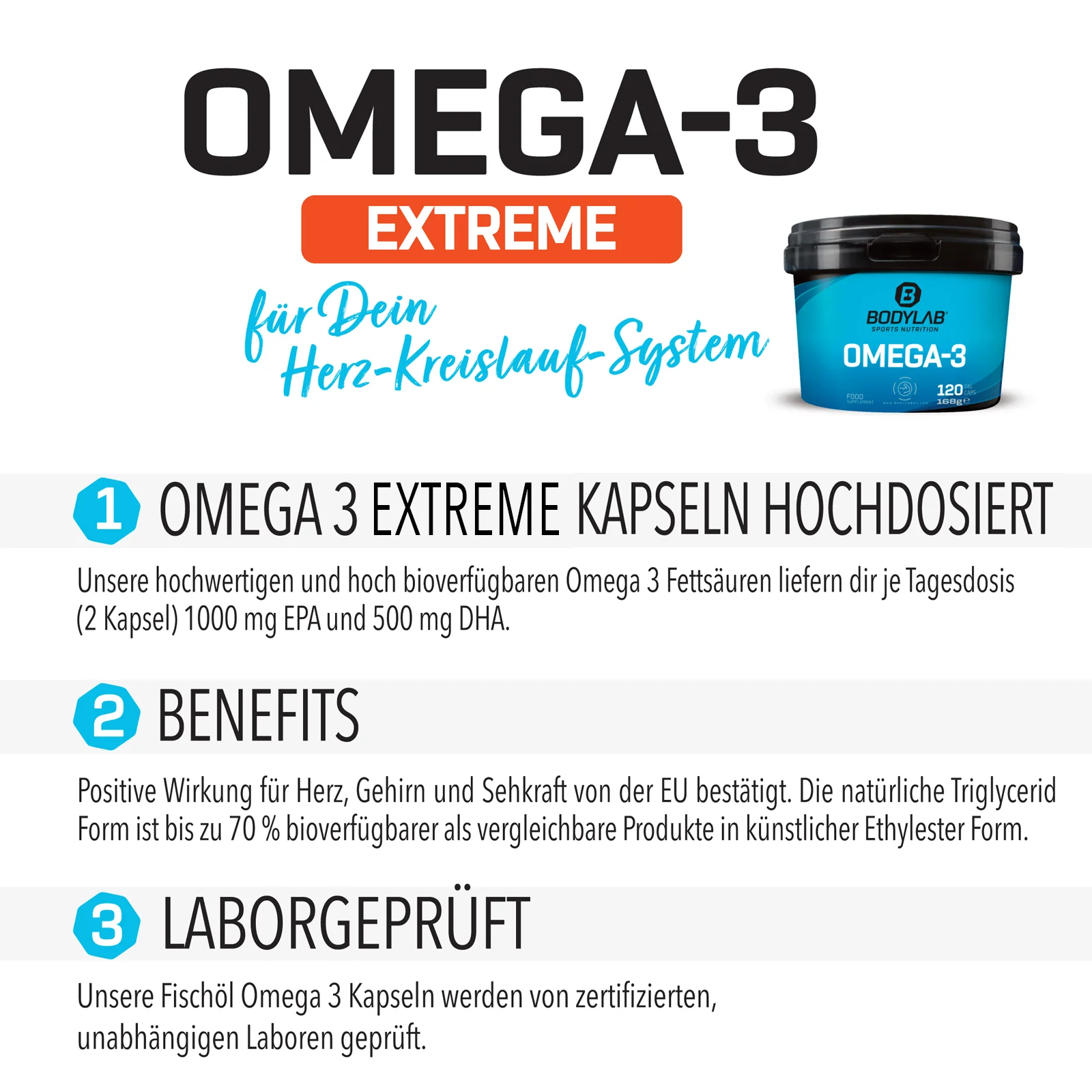 Omega-3 Extreme (120 capsules) - Image 5