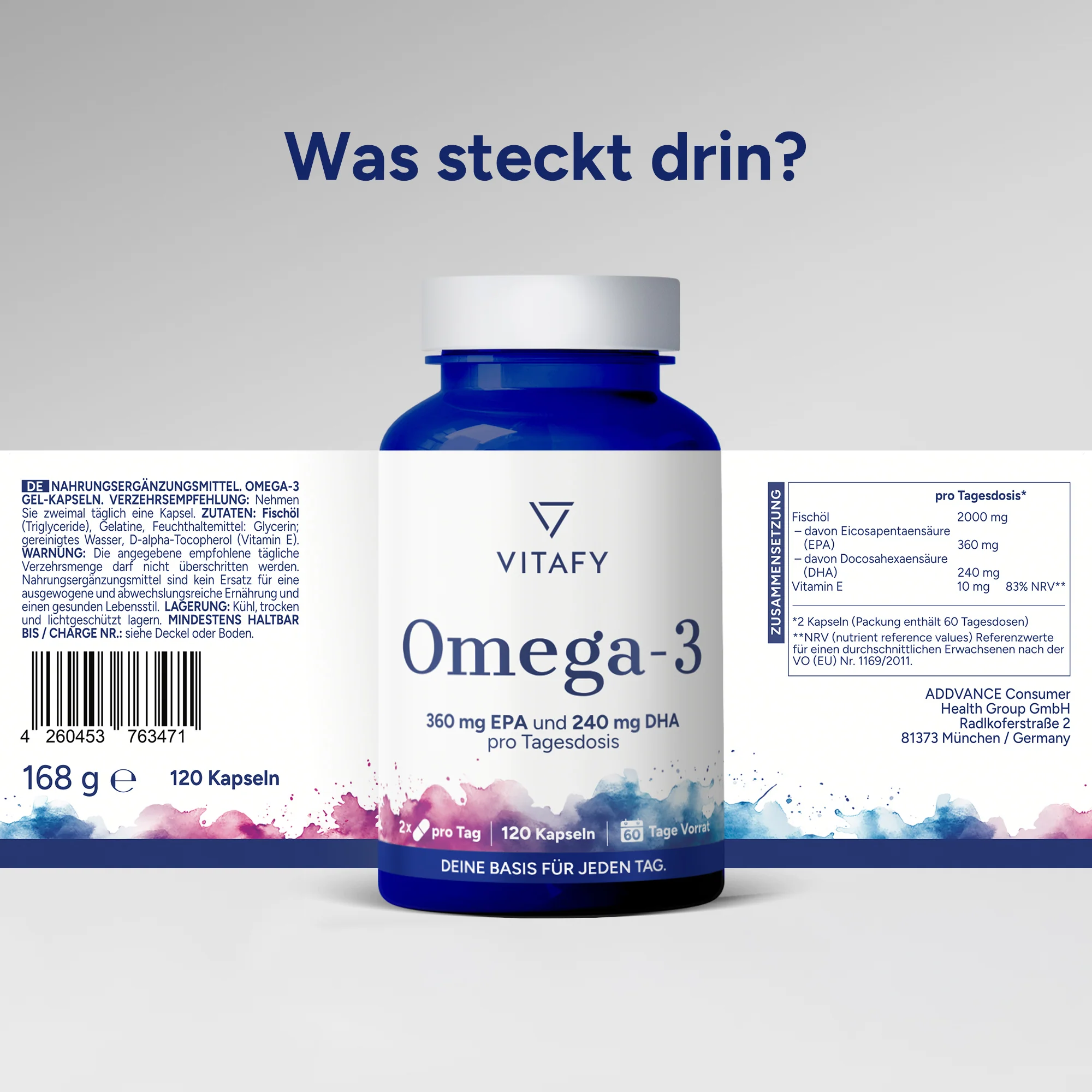 Omega-3-Visolie (120 capsules) - Image 6