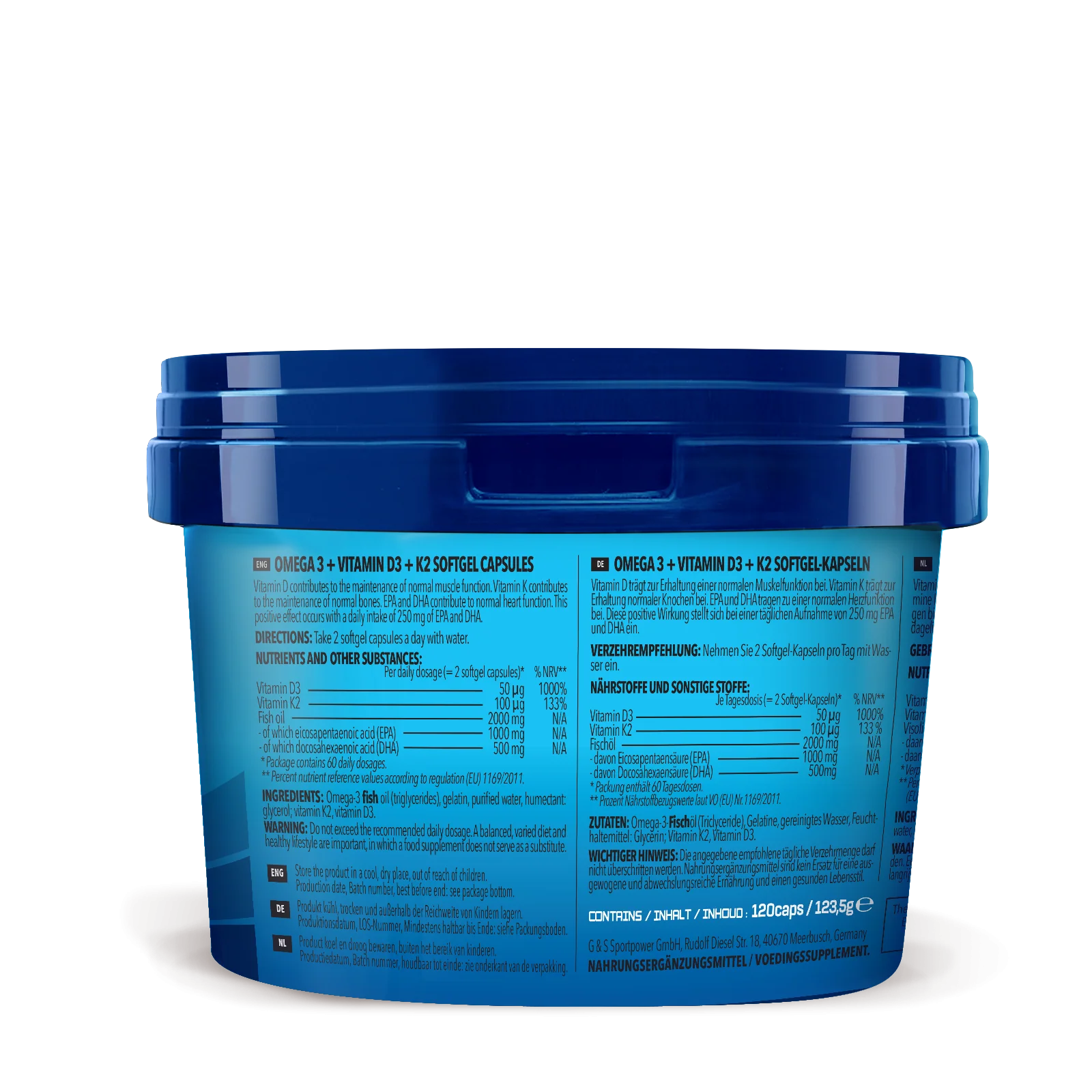 Omega-3 + Vitamine D3 + K2 Extreme (120 Kapseln) - Image 3