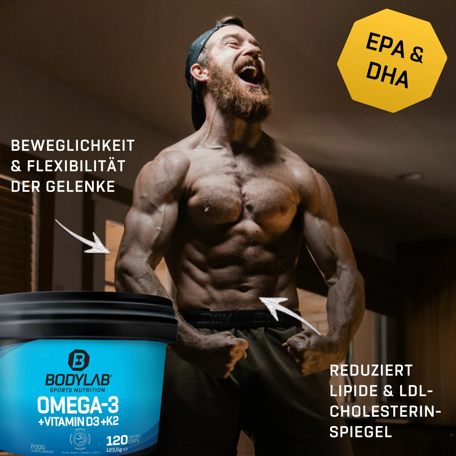 Omega-3 + Vitamine D3 + K2 Extreme (120 Kapseln) - Image 7