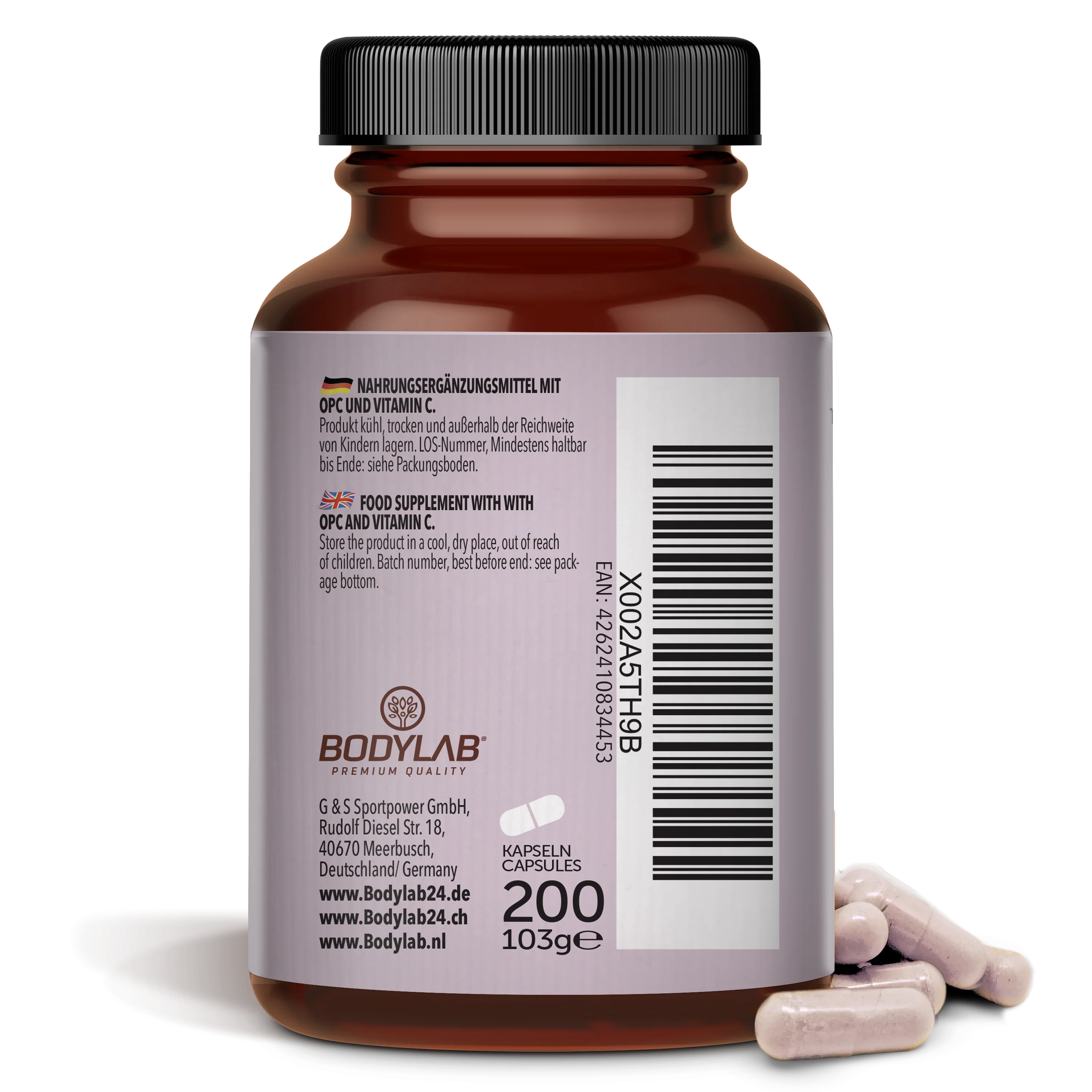 OPC Traubenkernextrakt + Vitamin C (200 Kapseln) - Image 3