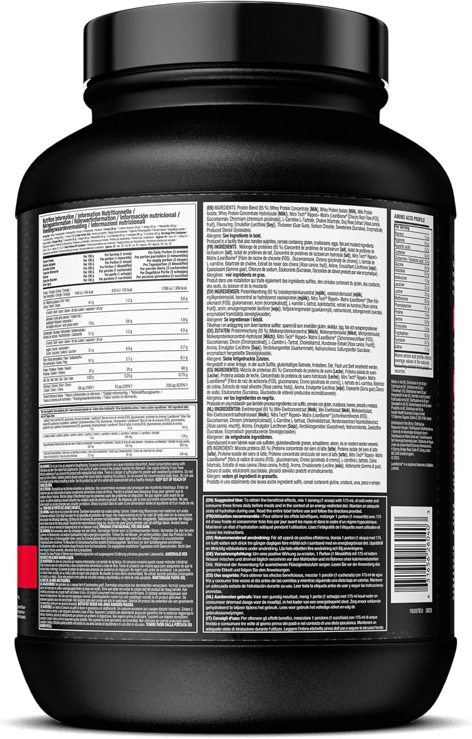 Performance Series Nitro-Tech Ripped French Vanilla Swirl (1806g) - Image 2