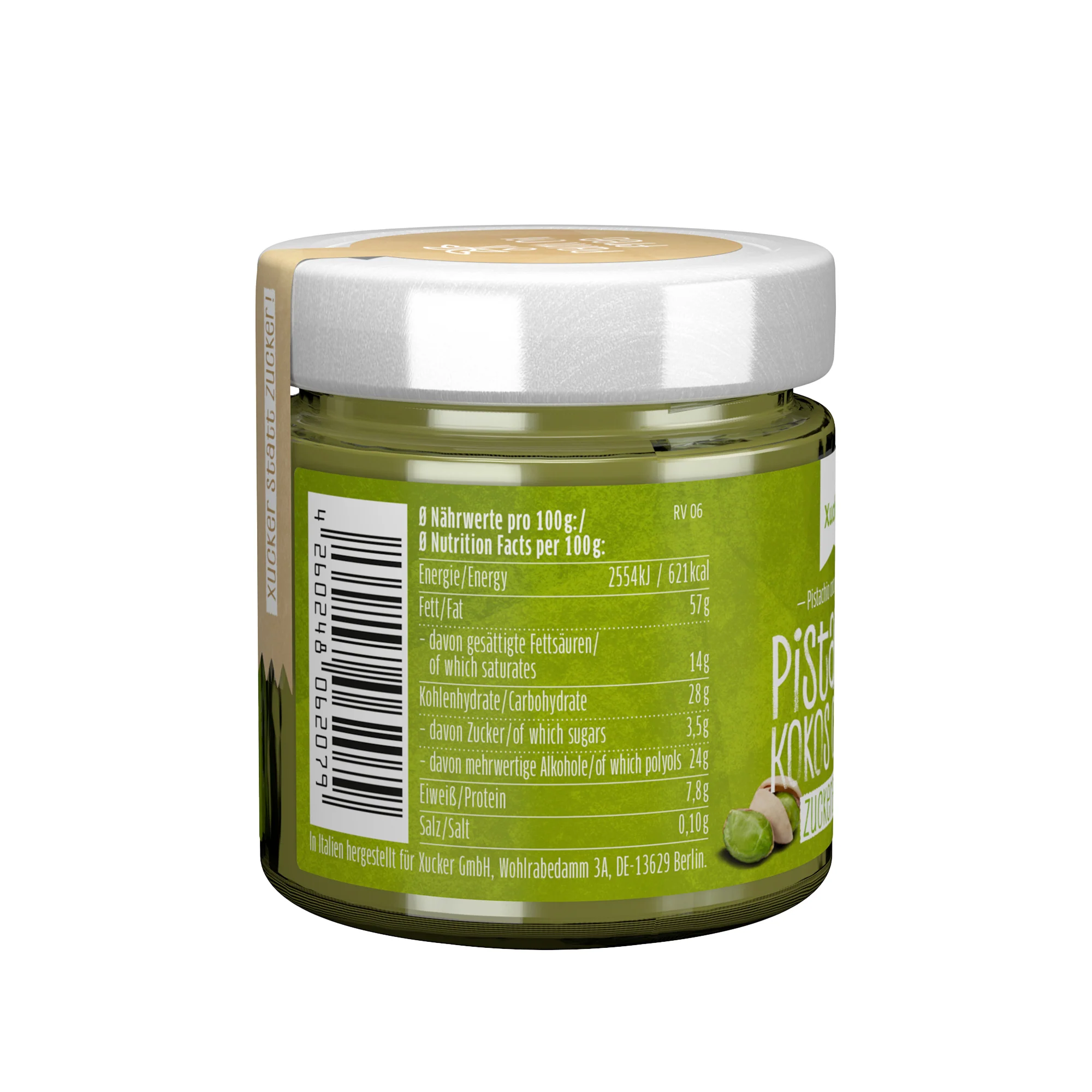Pistachio-Coconut-Spread met Xylit zonder palmolie (200g) - Image 3