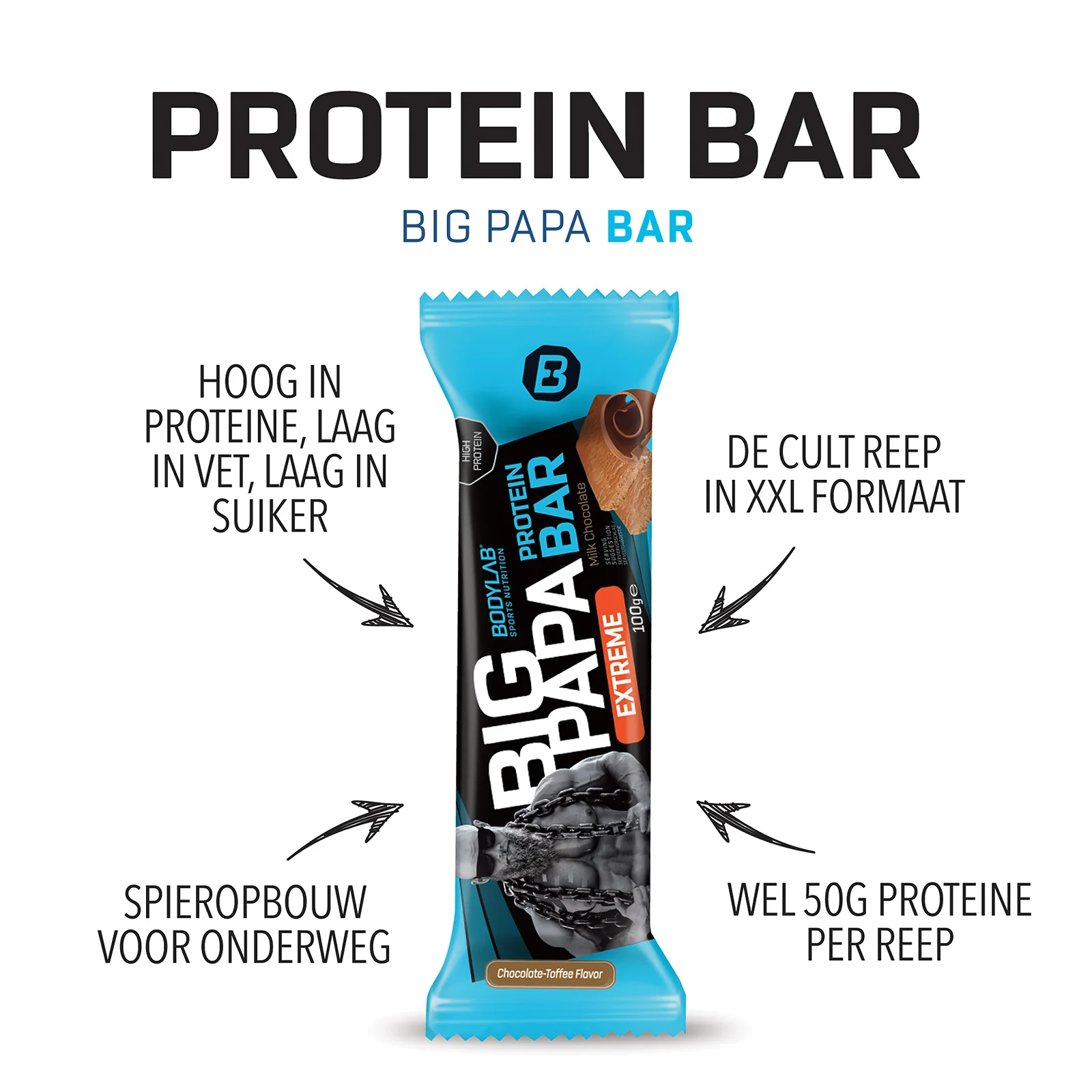 BIG PAPA 50% Protein Bar Extreme (12x100g) - Image 7