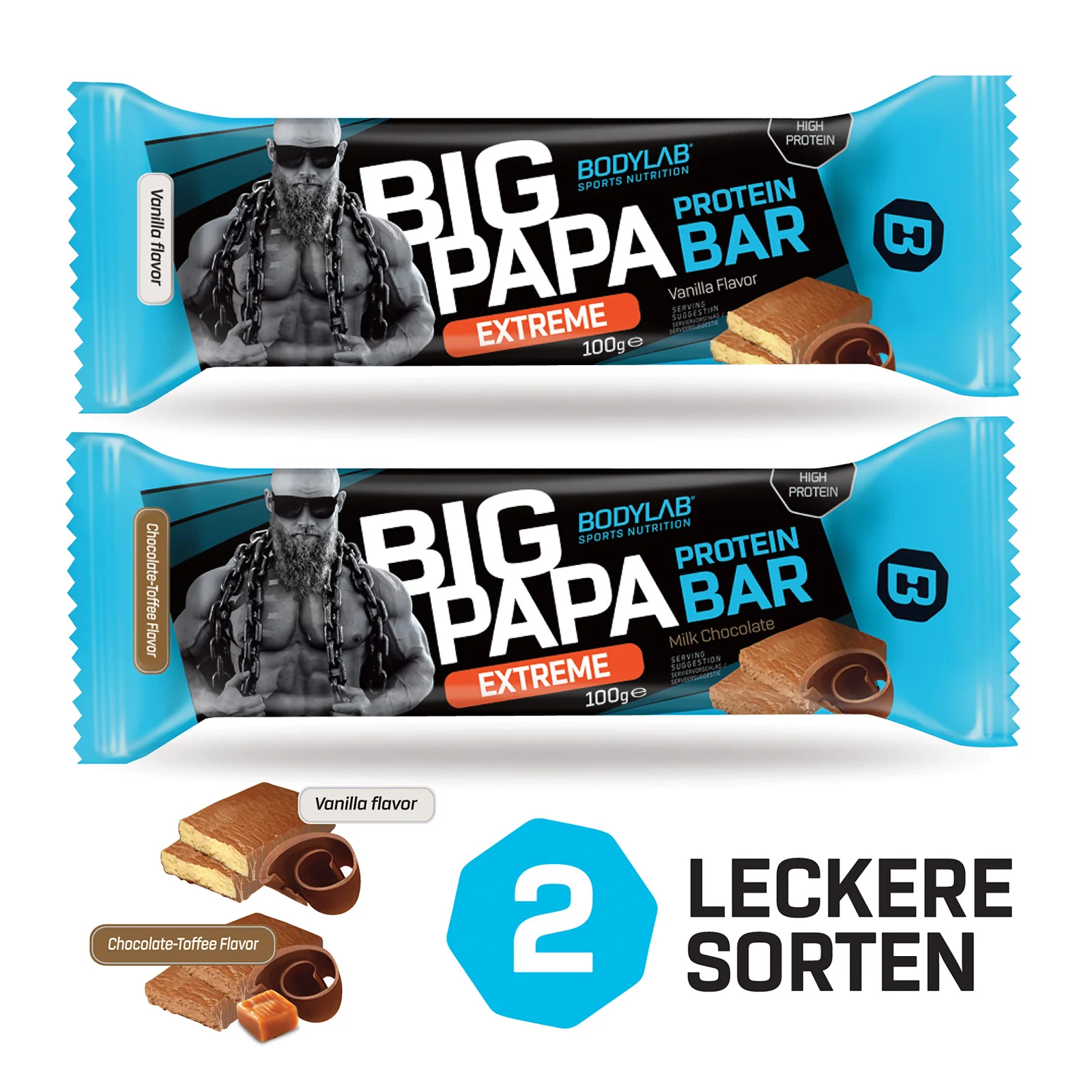 BIG PAPA 50% Protein Bar Extreme (12x100g) - Image 9