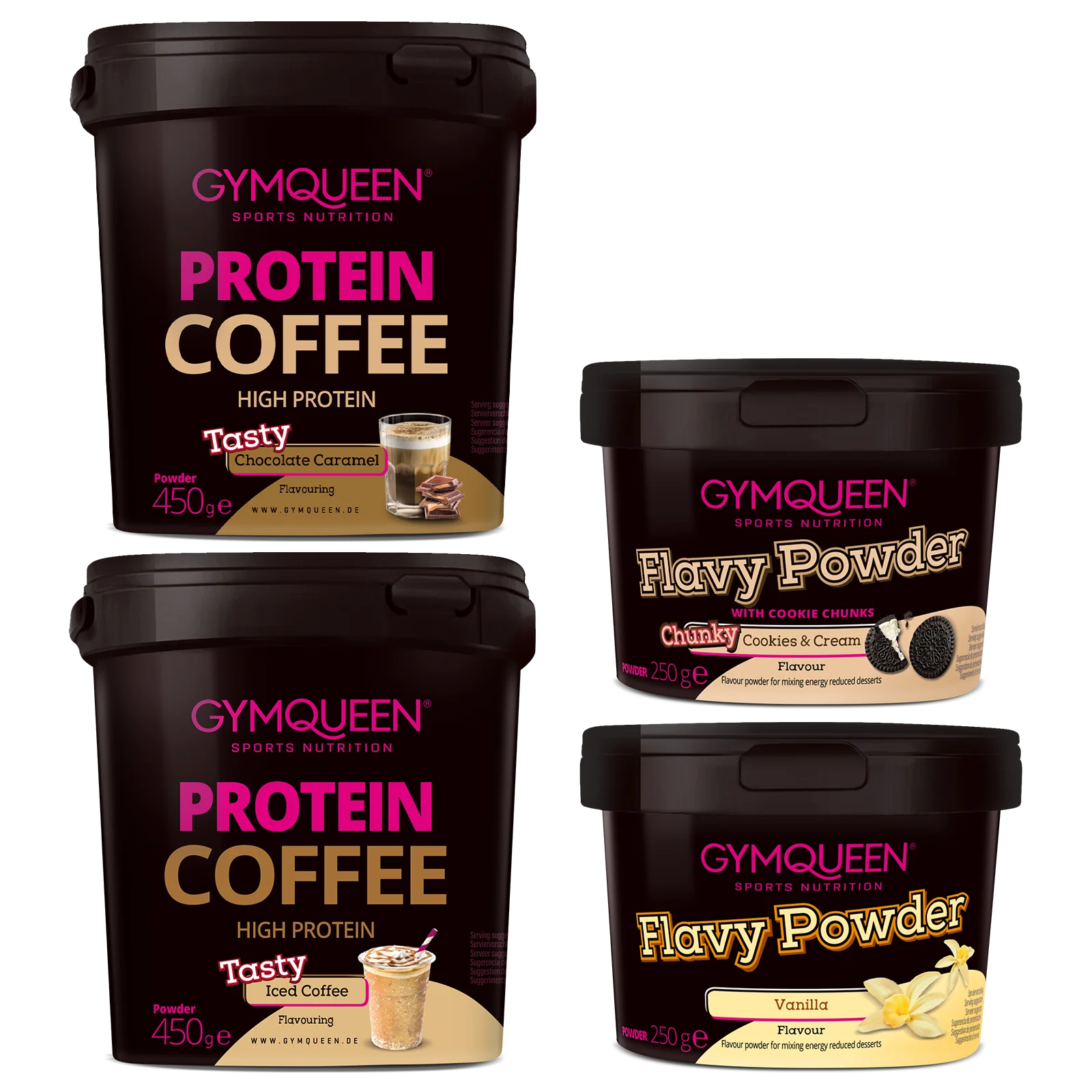 Protein Coffee 2er Pack + 2x Flavy Powder 