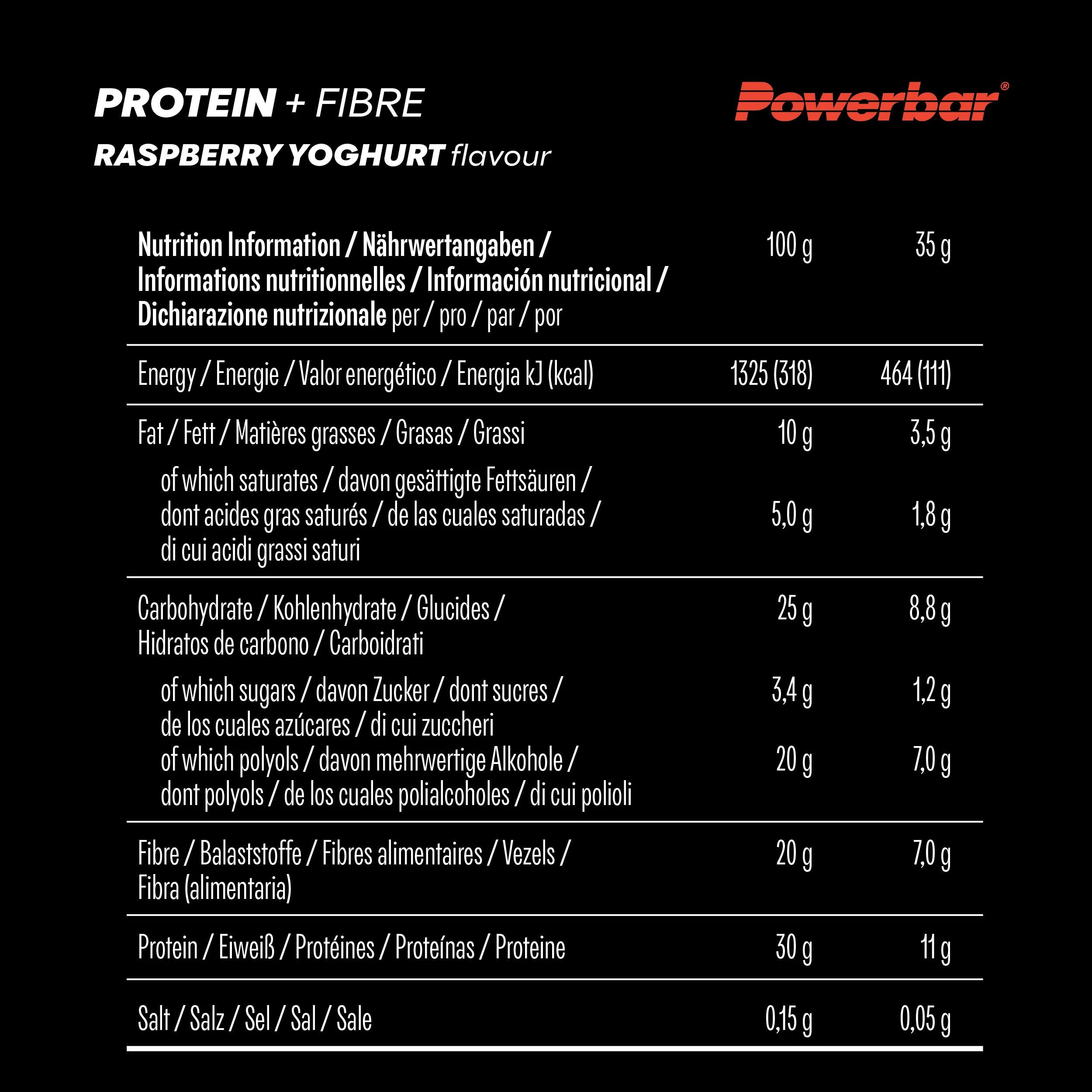 Protein Plus Fibre Bar Raspberry Yoghurt (16x35g) - Image 4