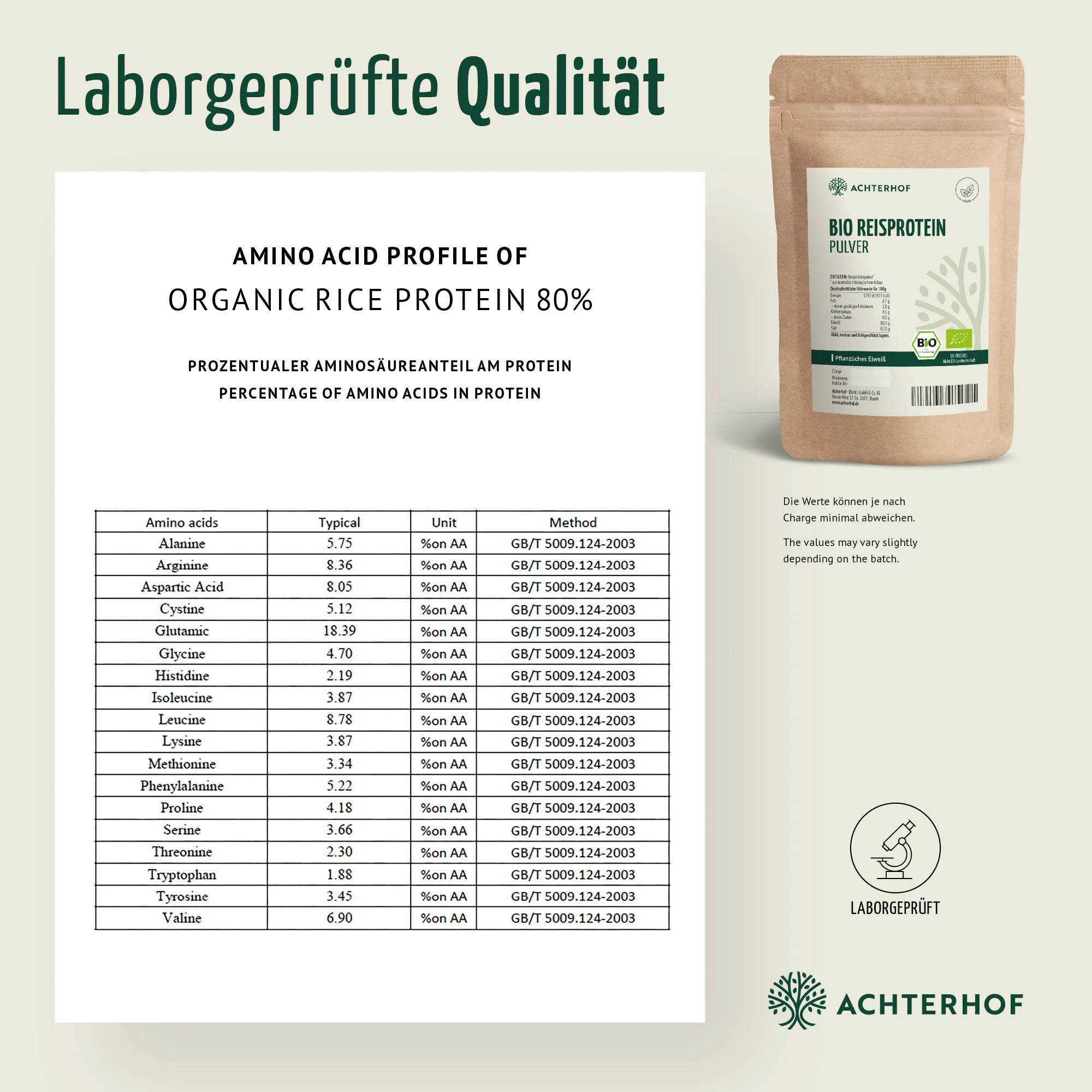 Bio Reisprotein Pulver (1000g) - Image 7