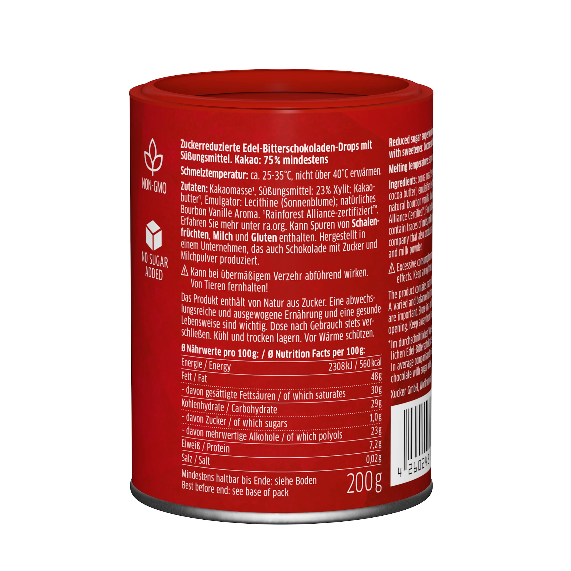 Chocolate Drops Dark Chocolate met finse xylitol (200g) - Image 3