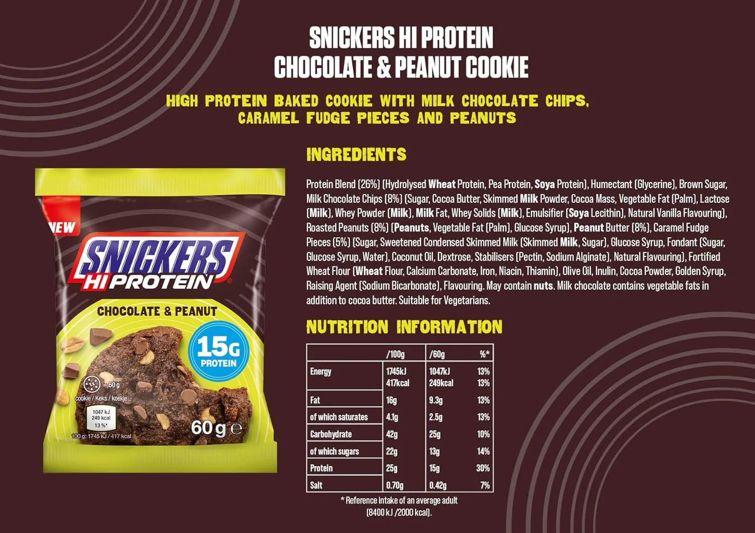 Snickers Hi-Protein Cookie (12x60g) - Image 4