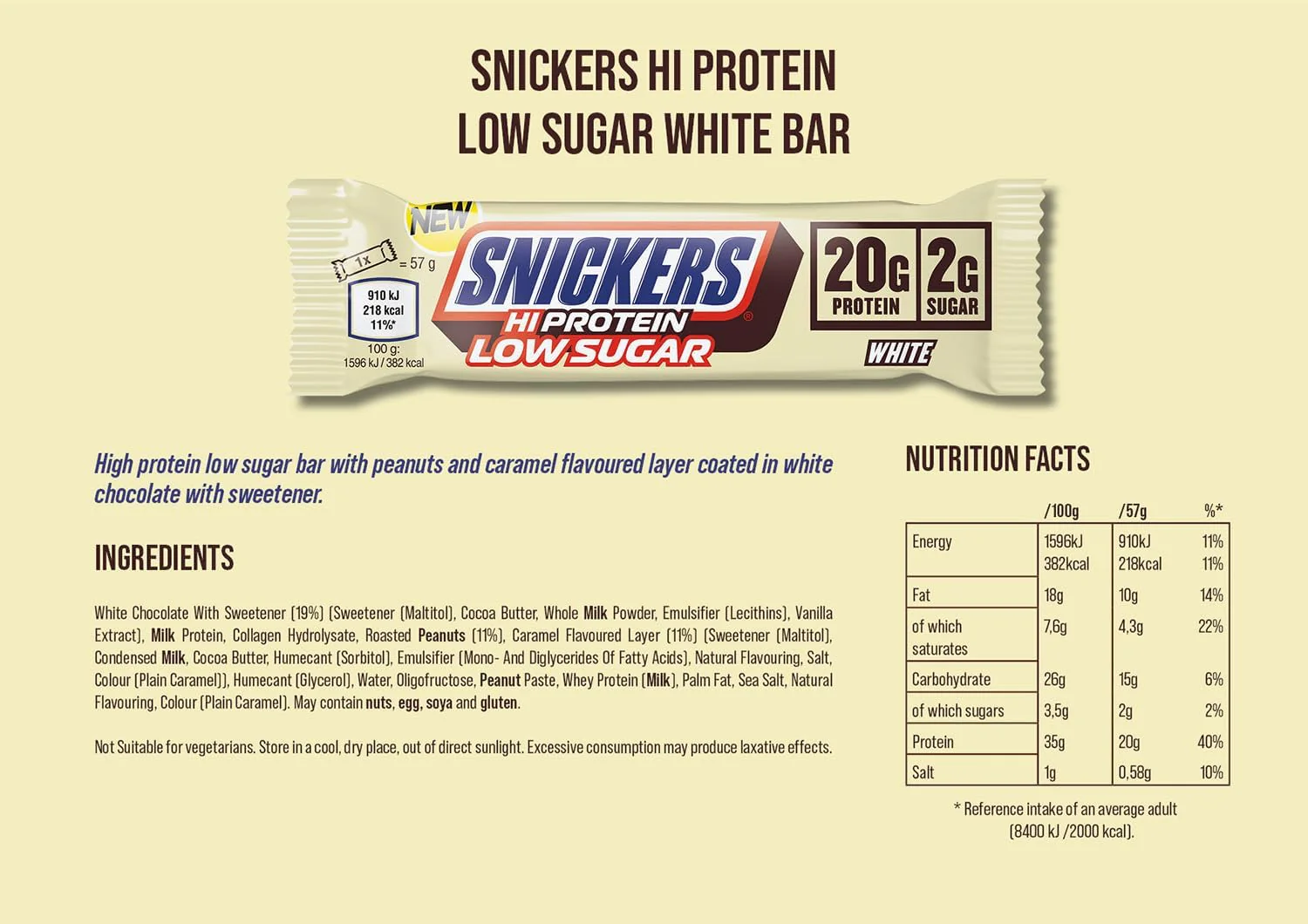 Snickers Low Sugar High Protein Bar (12x57g) - Image 11