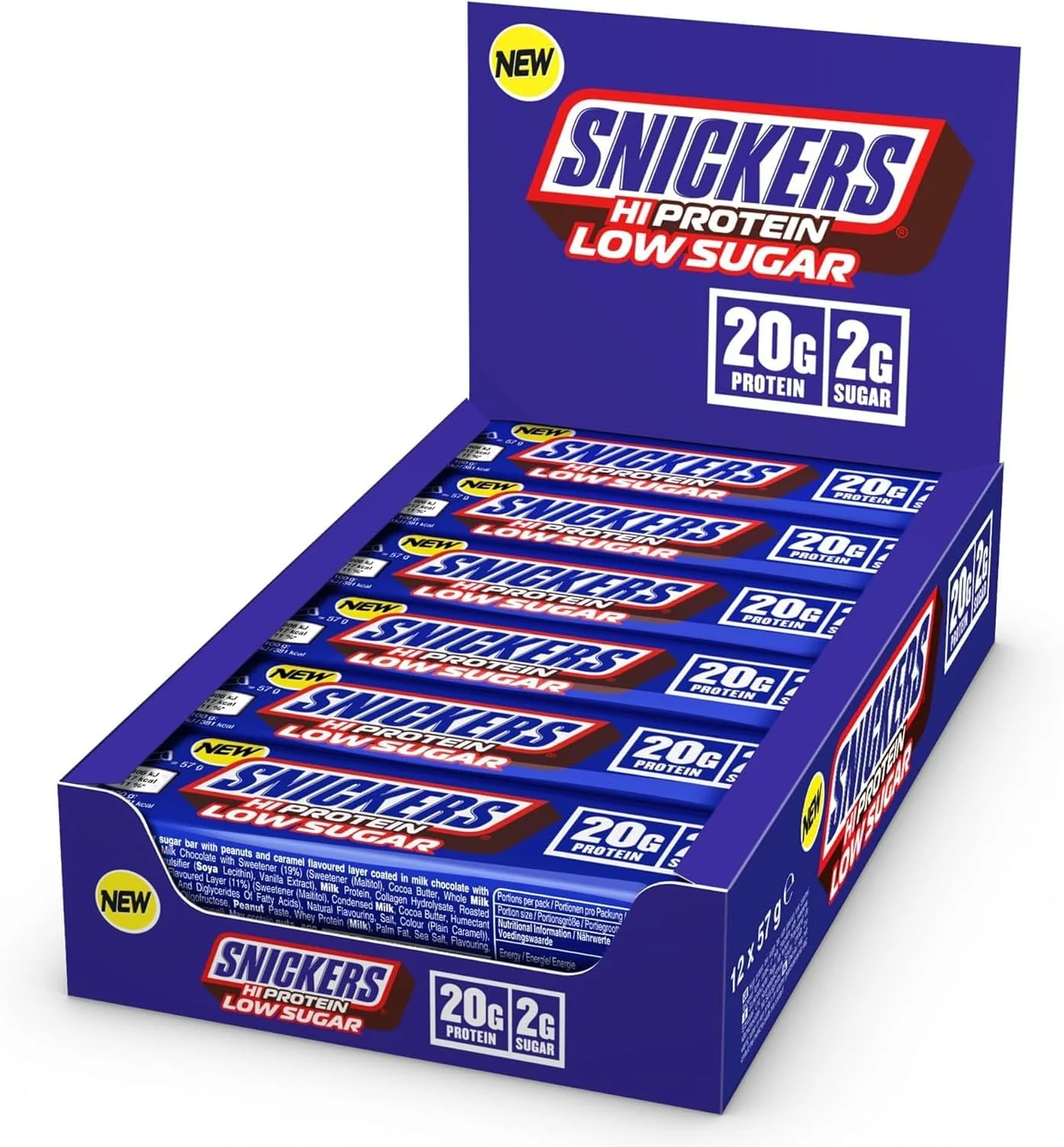 Snickers Low Sugar High Protein Bar (12x57g) - Image 12
