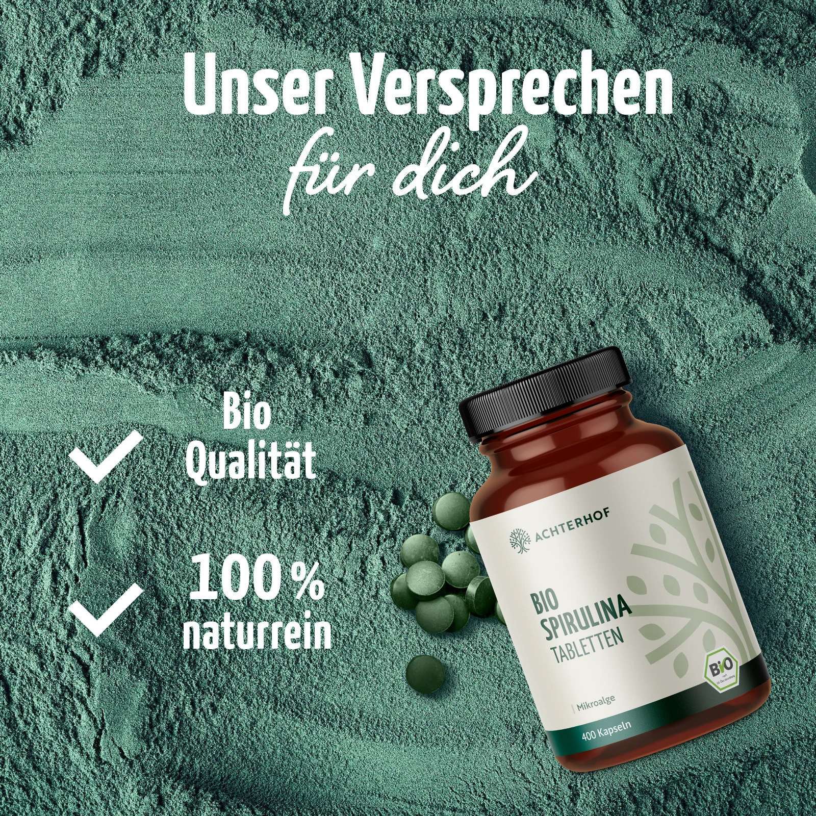 Spirulina Algen Tabletten Bio (400 Tabletten) - Image 3