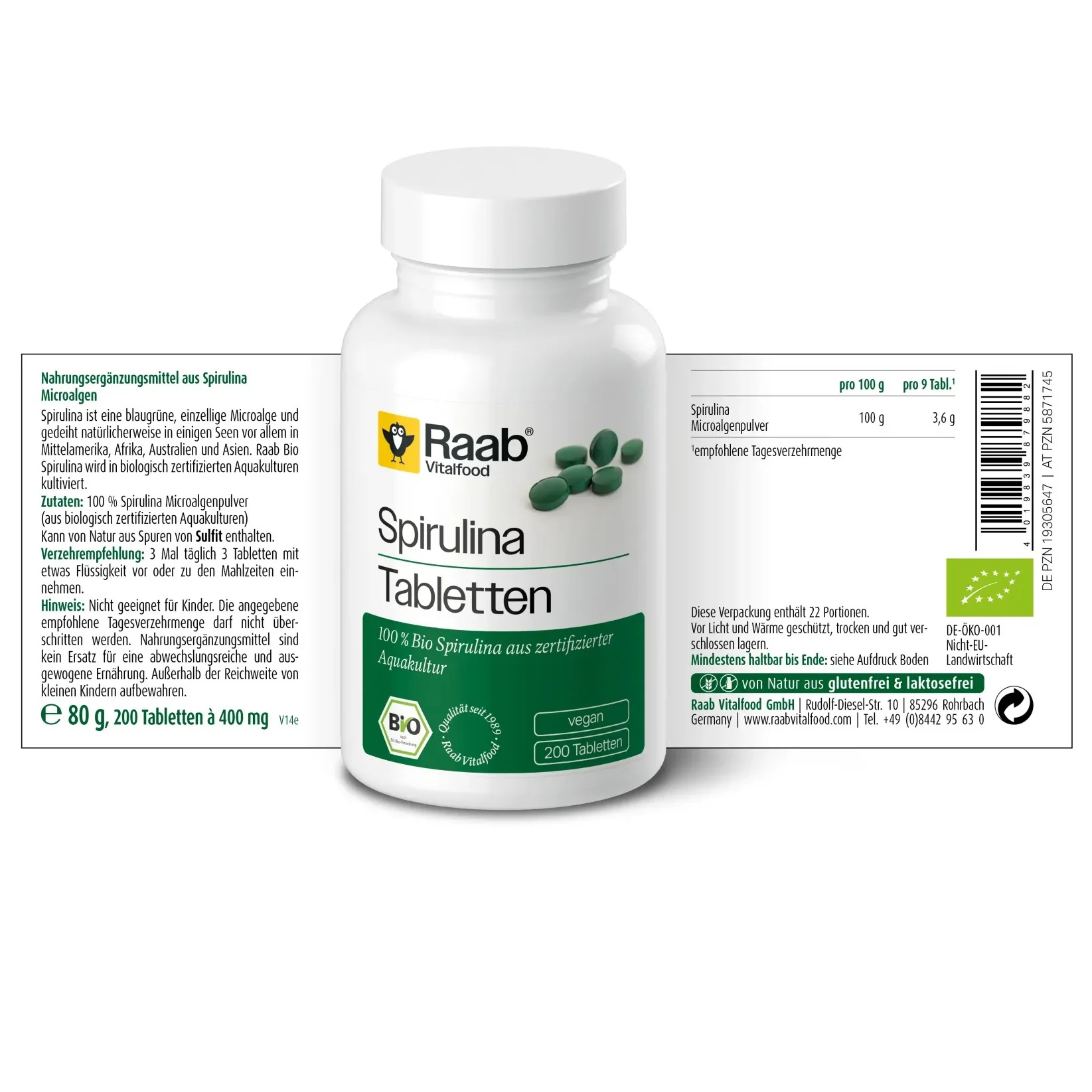 Bio Spirulina Tabs (200 tabletten) - Image 2