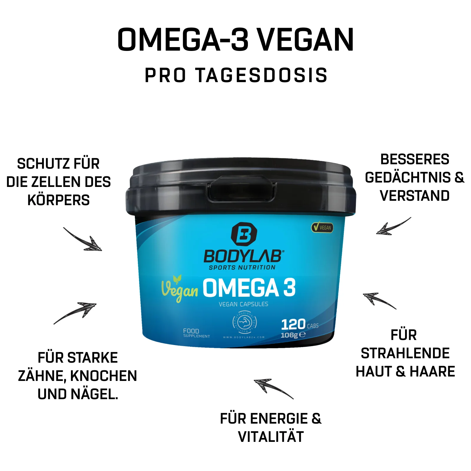 Vegan Omega 3 (120 capsules) - Image 4