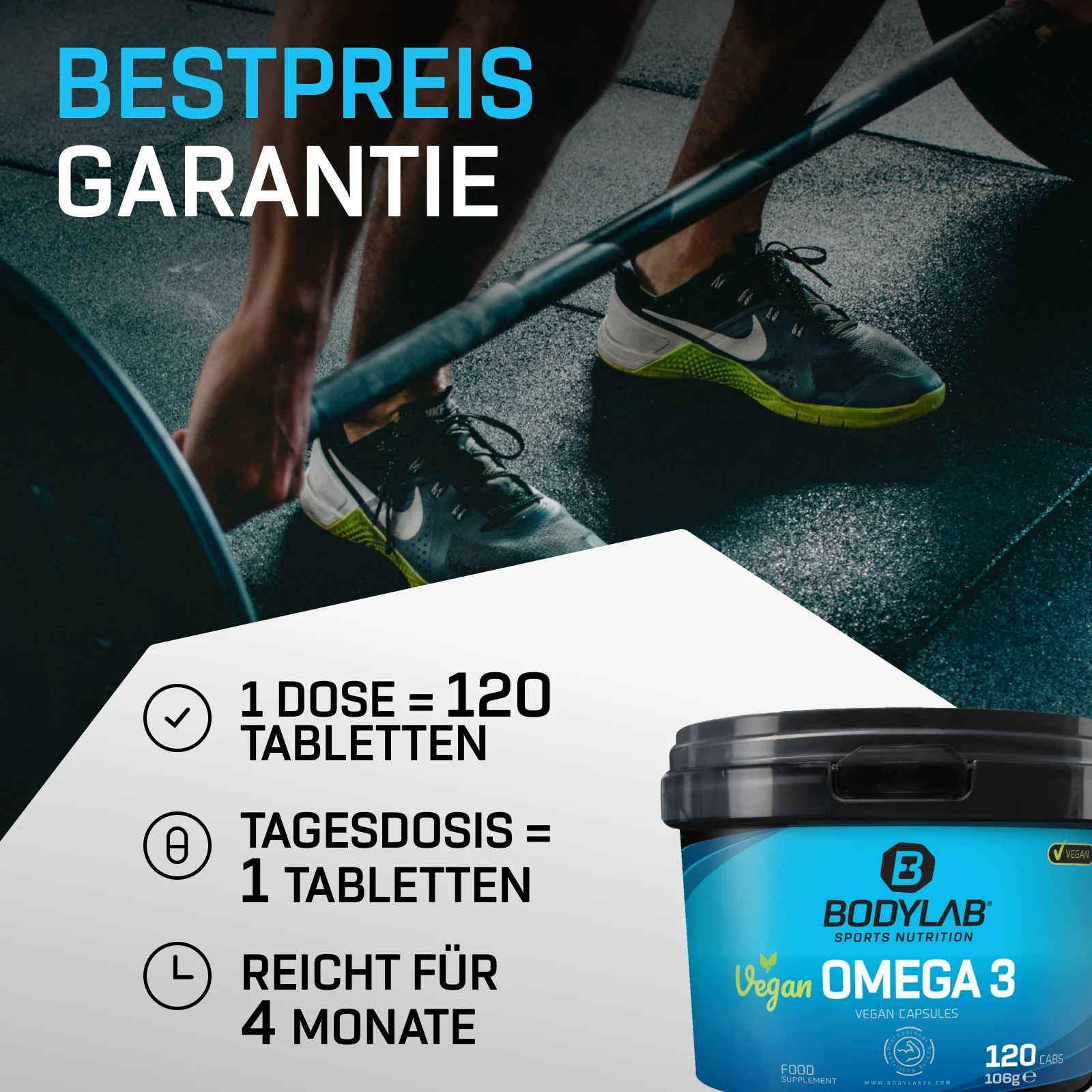Vegan Omega 3 (120 capsules) - Image 7