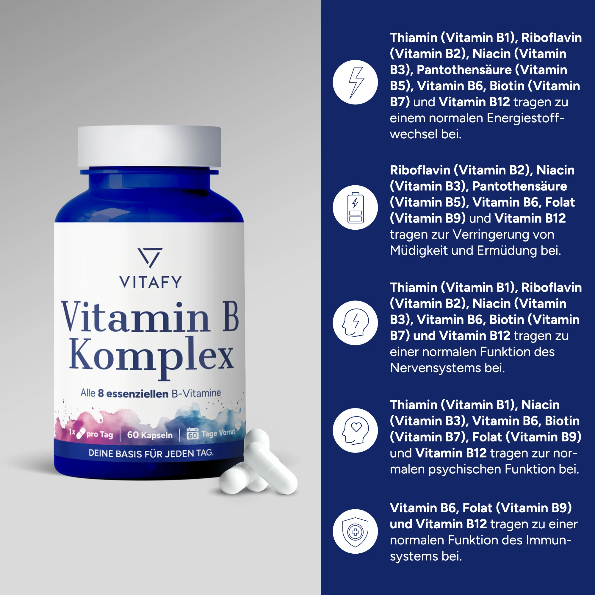 Vitamine B Complex (60 capsules) - Image 2