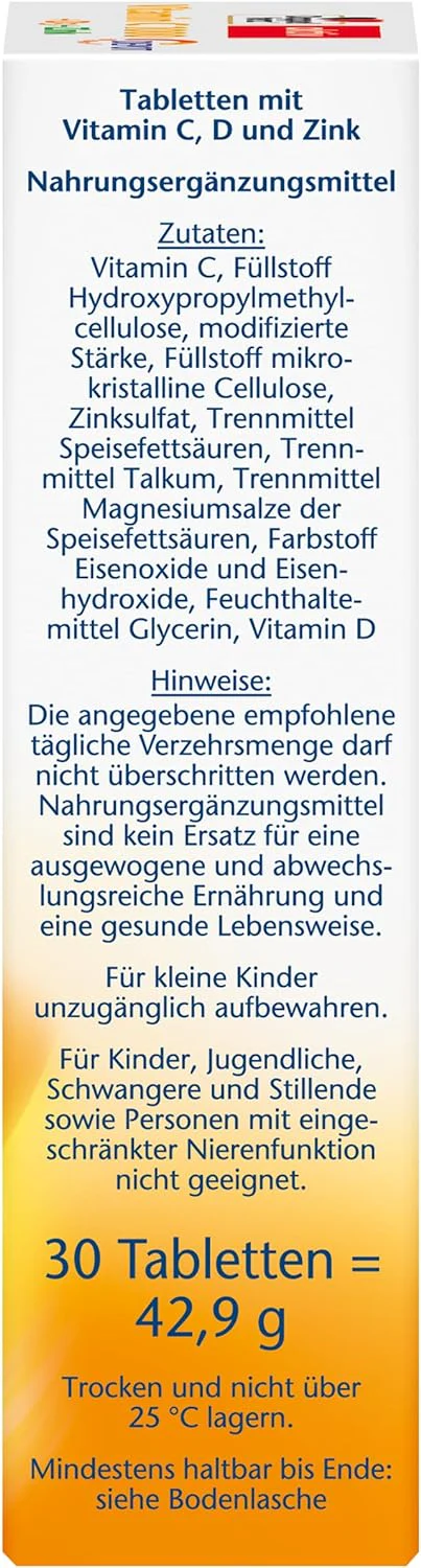 Vitamin C 1000 + D3 + Zink Depot (30 Tabletten) - Image 3