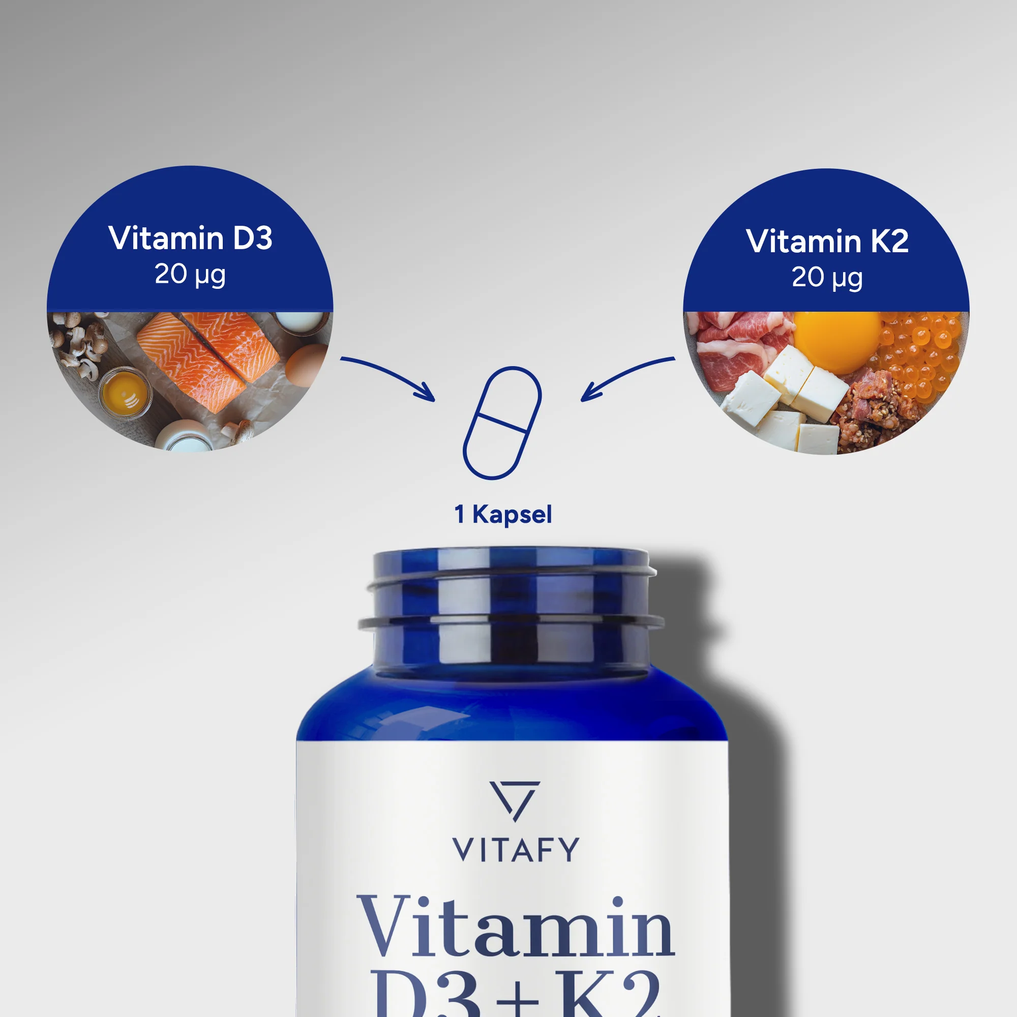 Vitamine D3+K2 (90 capsules) - Image 3