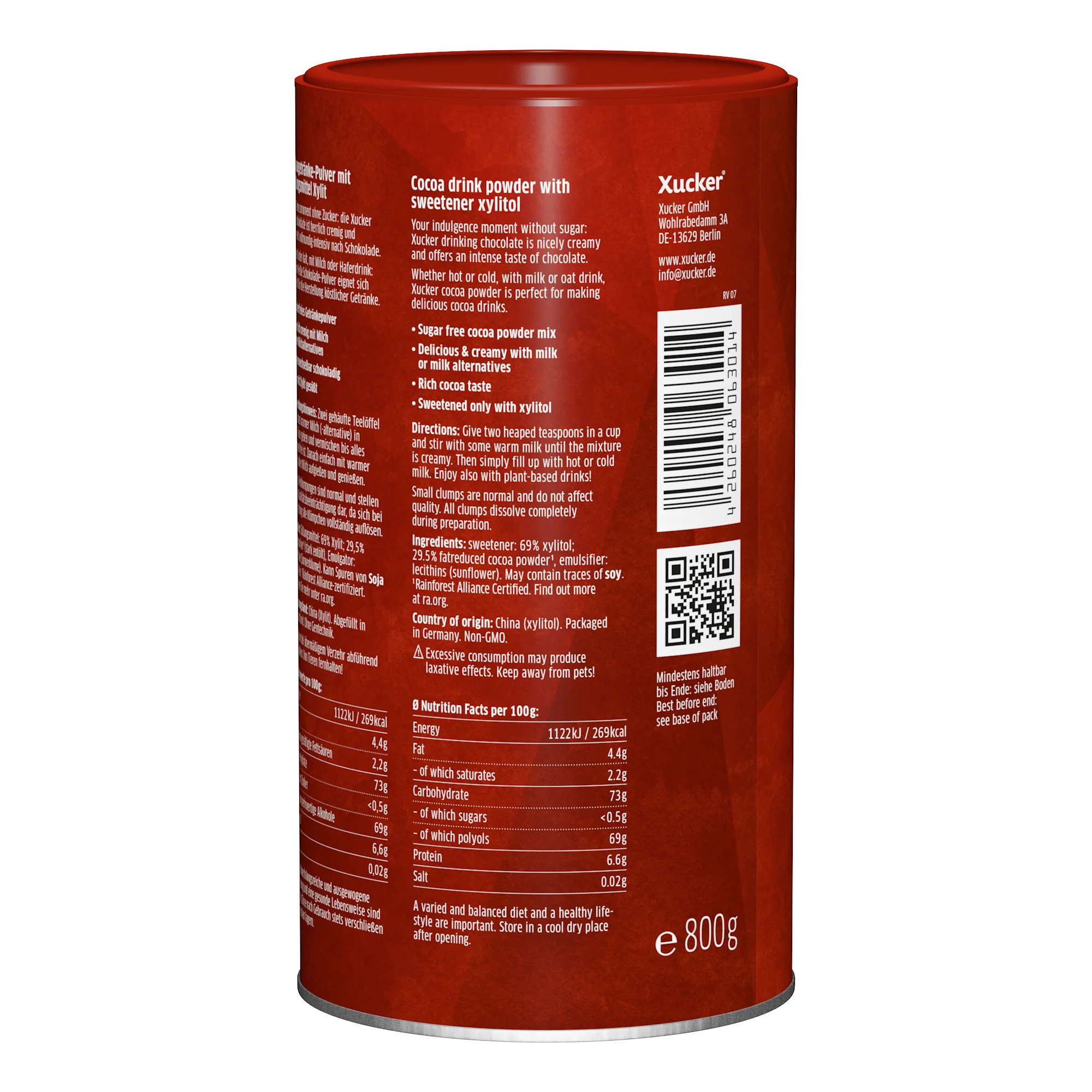 Xucker Hot Chocolate Drink (800g) - Image 3
